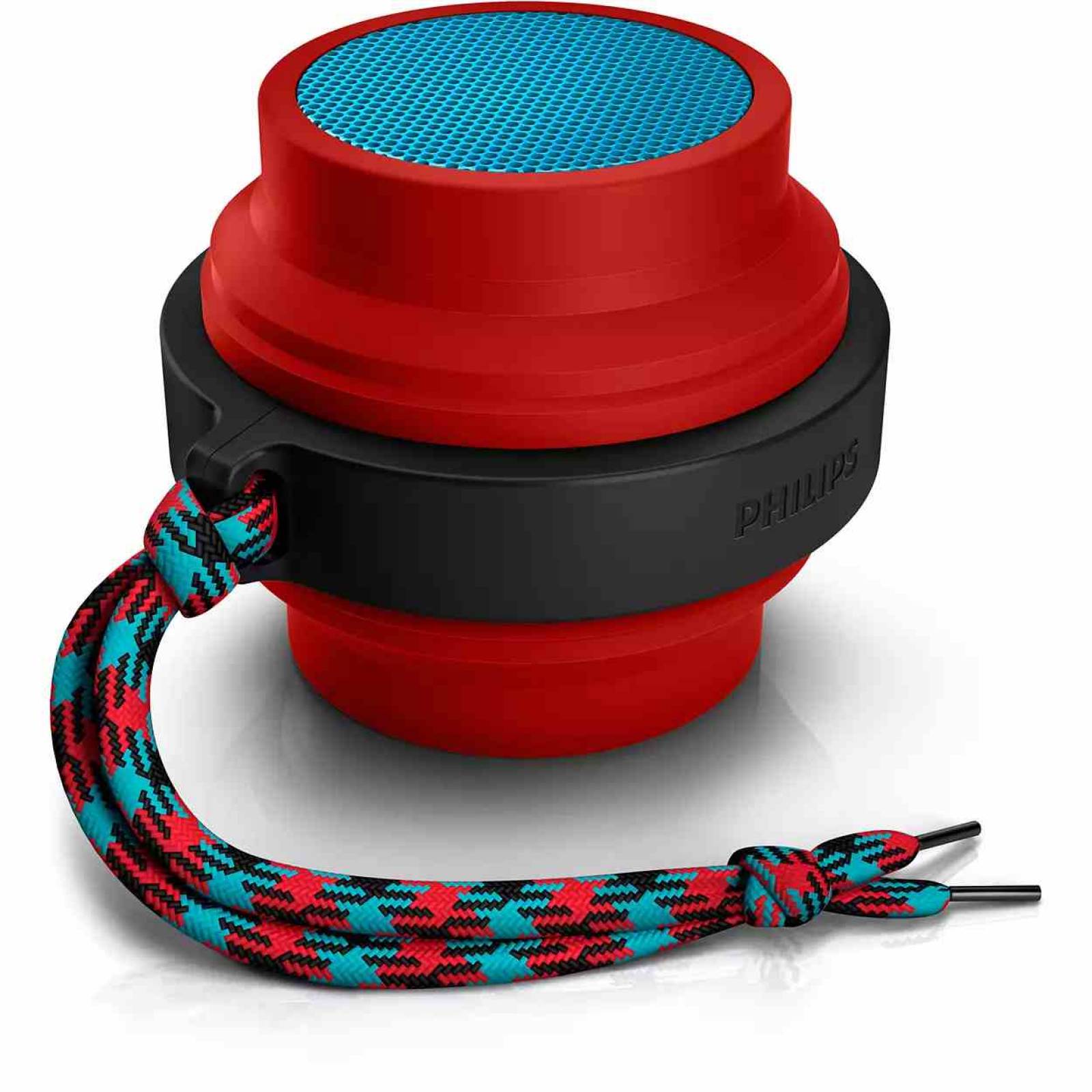 Philips Bocina Flex bluetooth portátil inalámbrico Rojo