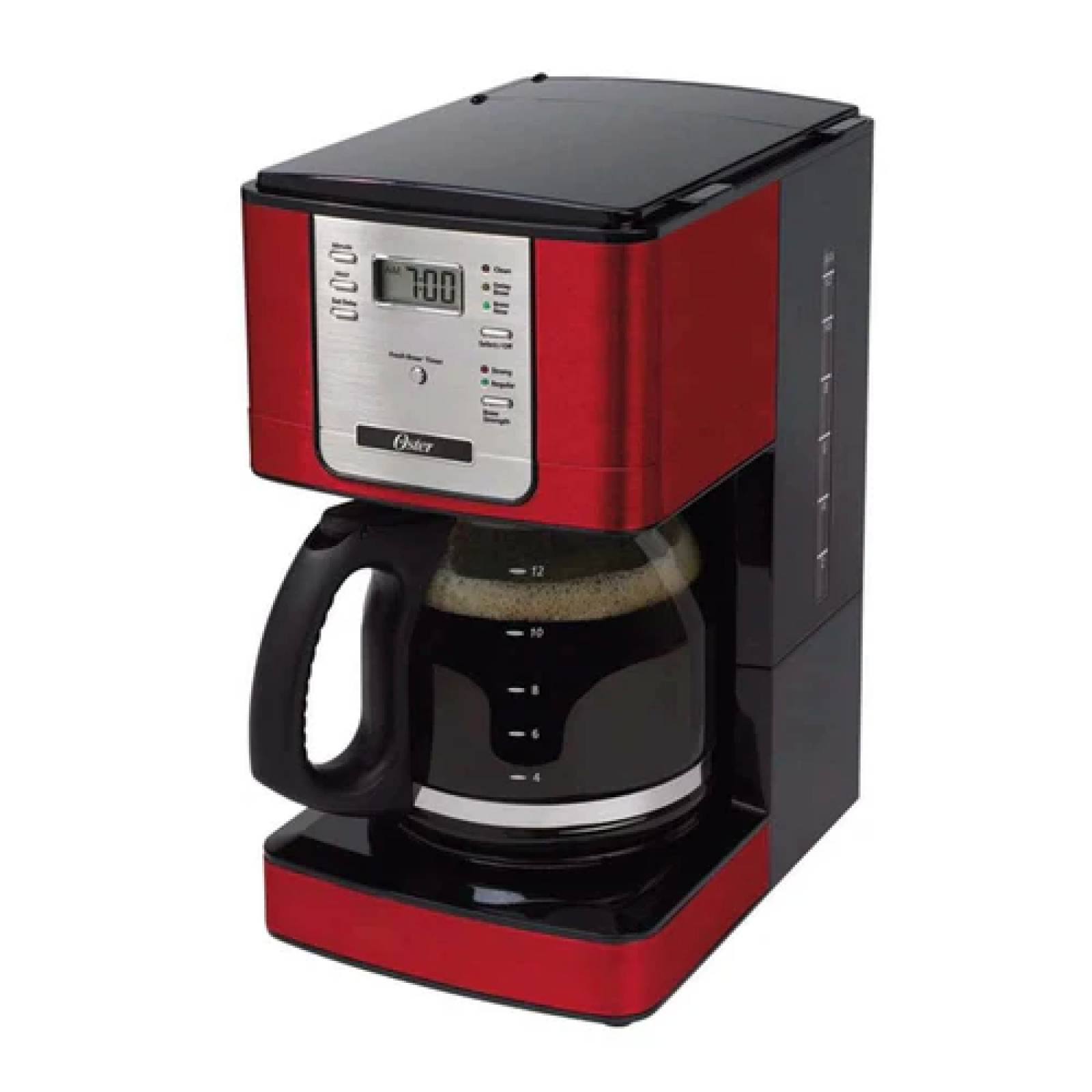 Cafetera Oster 12 tazas roja programable BVSTDC4401RD