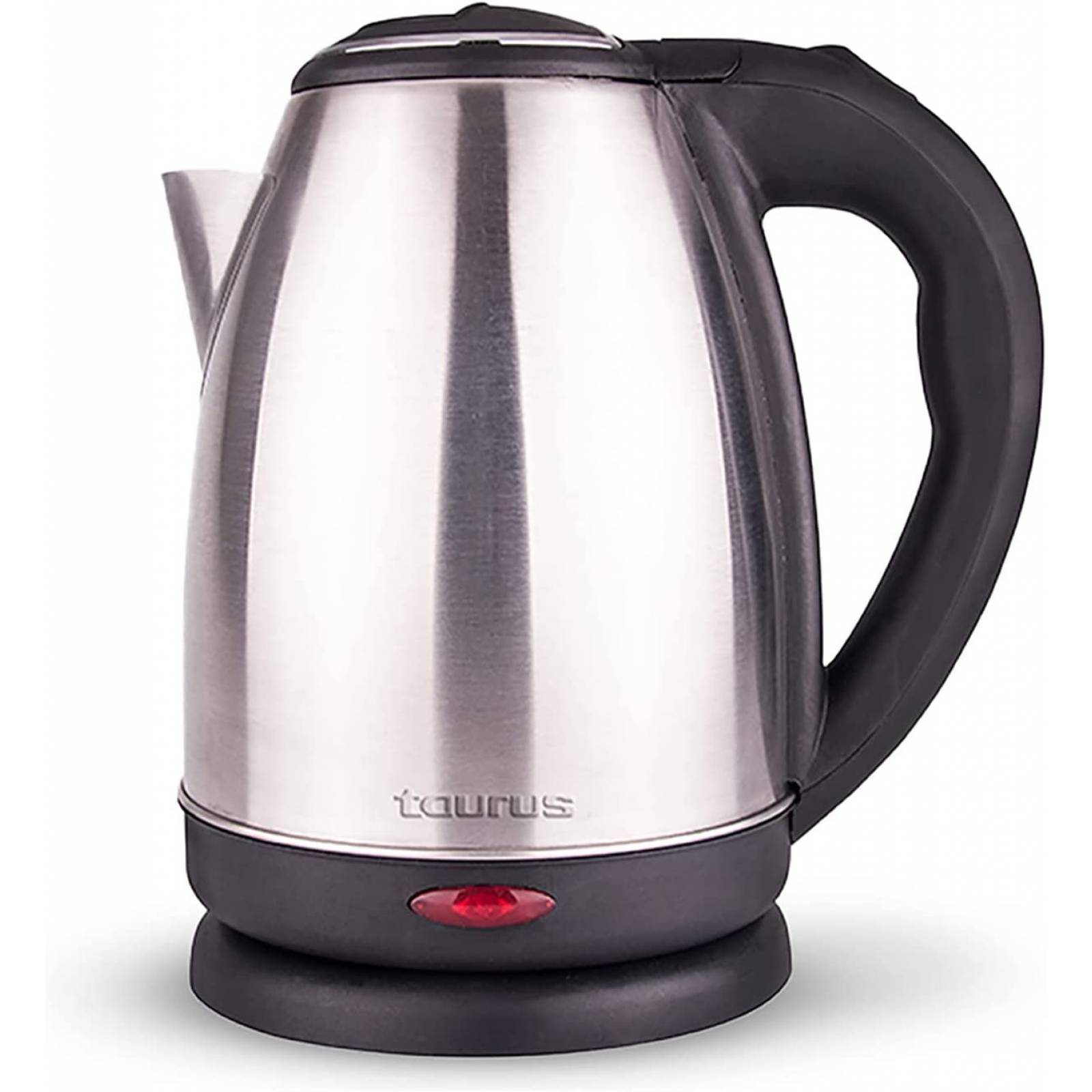 CARONTE Taurus-Hervidor de Agua Eléctrico- Tetera Eléctrica- Jarra Inalámbrica- 2 Litros- 1000 W- Acero Inoxidable- Resistente- Hierve agua en minutos- Base removible