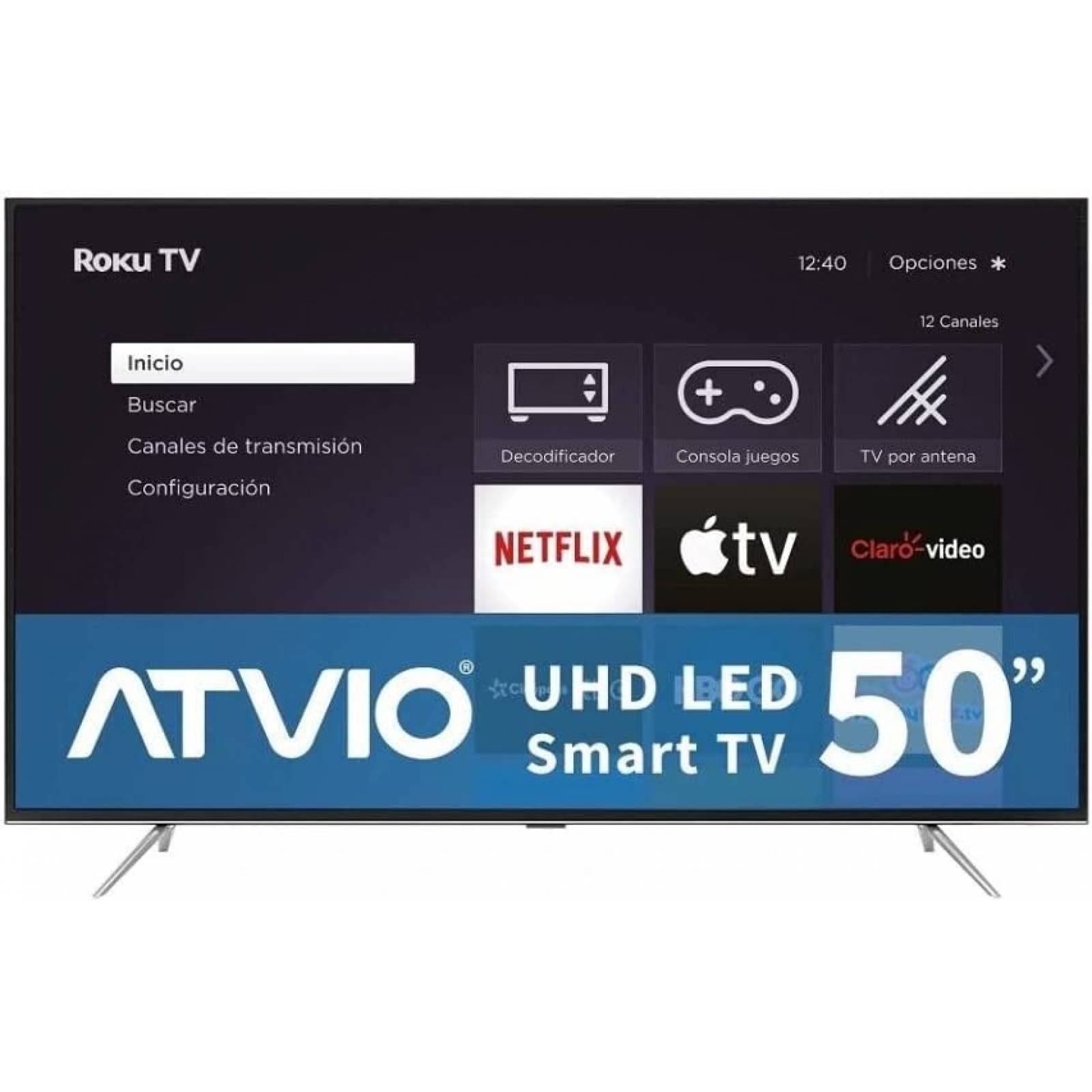 TV Atvio 50 Pulgadas HD Smart TV LED ATV-50UHDR