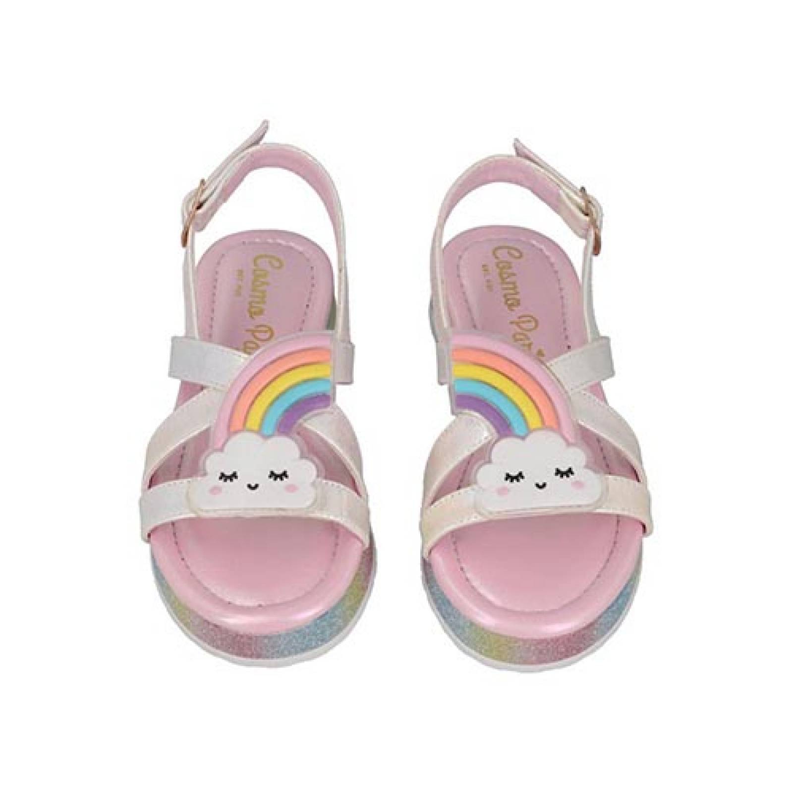 Sandalia Niña Cosmo Paris By  215 Arcoiris Cintas T- 18 A 21