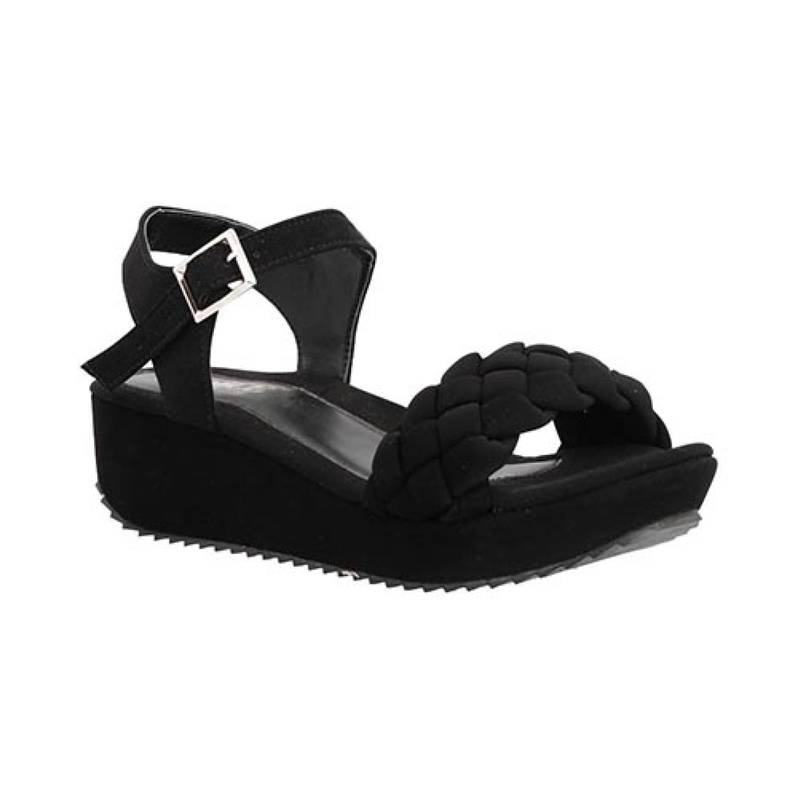 Sandalia Plataforma Mujer Dolce Collezione By Glam Glam 5307 Negro