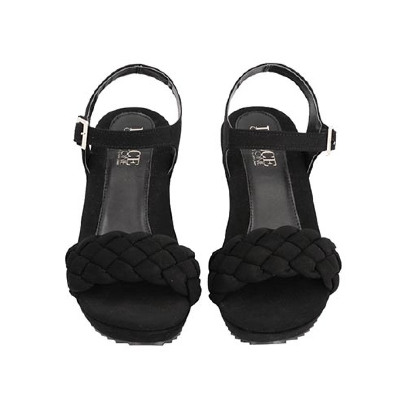 Sandalia Plataforma Mujer Dolce Collezione By Glam Glam 5307 Negro