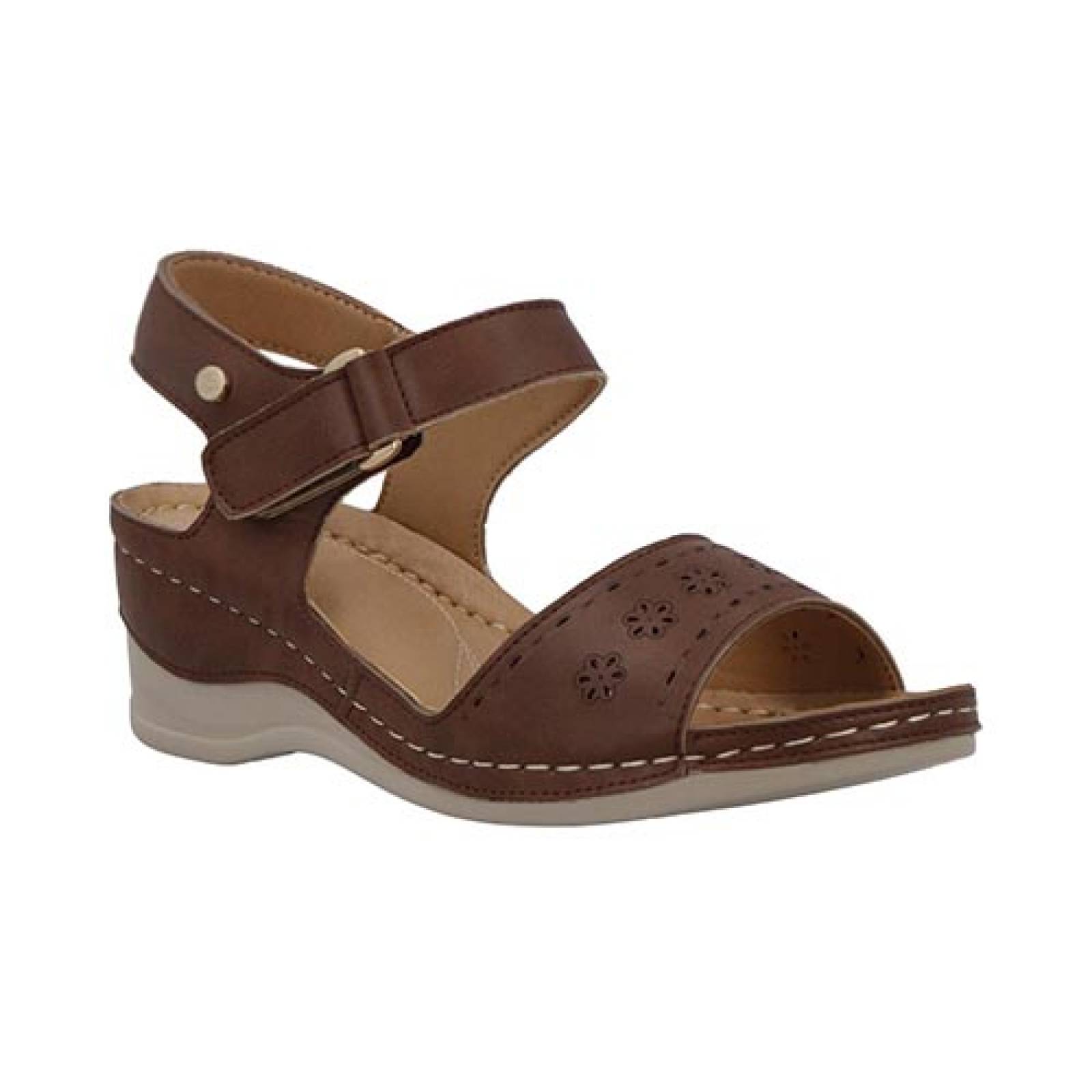 Sandalias Etnia 1303 Mujer Huarache Tacón Seguido Para Dama