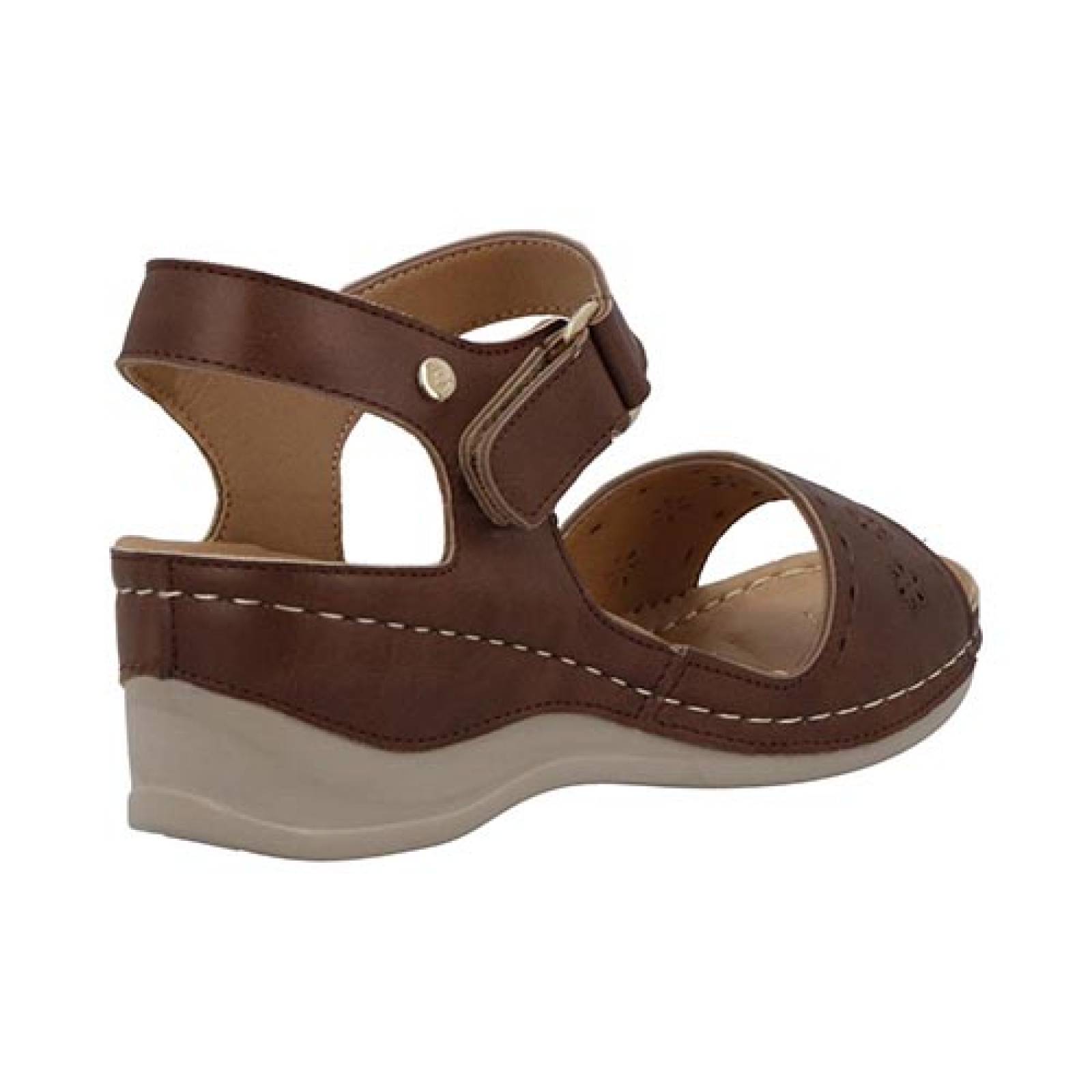 Sandalias Etnia 1303 Mujer Huarache Tacón Seguido Para Dama
