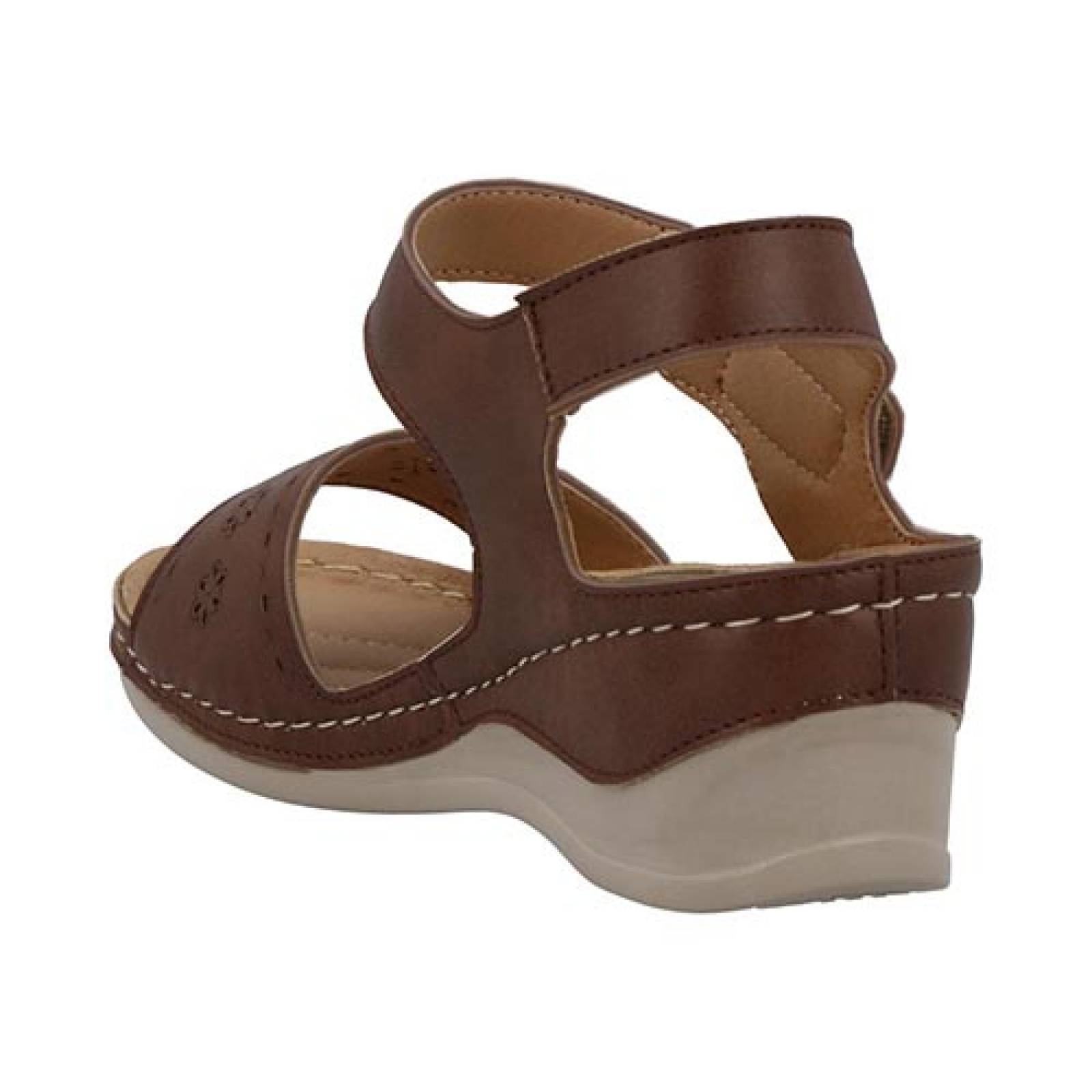 Sandalias Etnia 1303 Mujer Huarache Tacón Seguido Para Dama