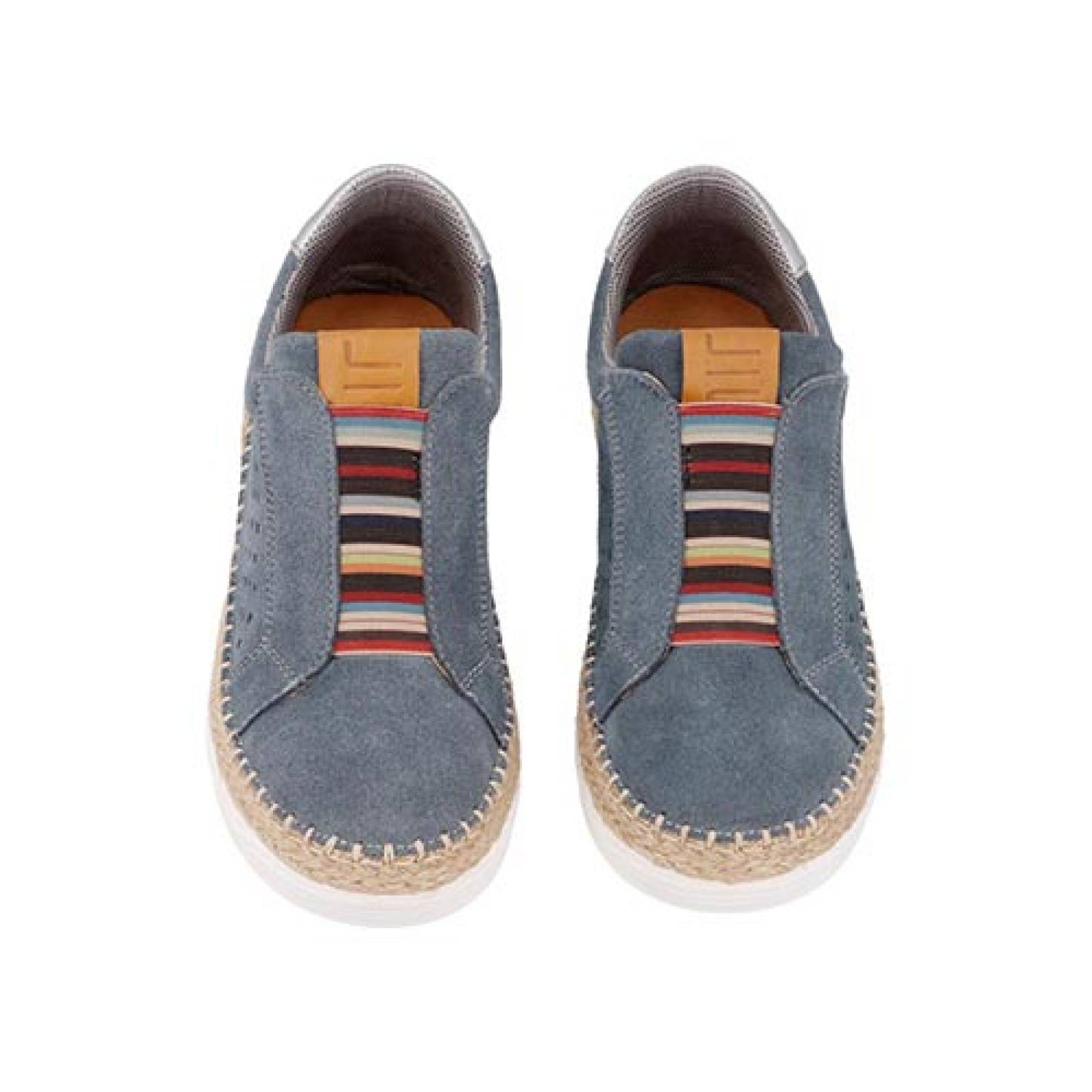 Tenis Casuales Para Dama Lobo Solo 5062n Piel Cómodo Mujer