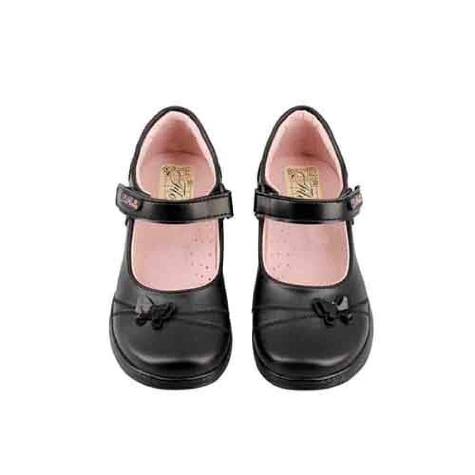 Zapatos Para Niñas Escolares Lady Flores 610 Negro talla 18 a 21.5 Comodos Escolares Colegio