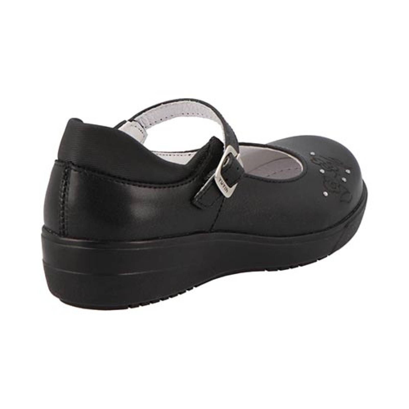 Zapato Escolar  Yuyin  22192 Para Niña Negro Talla 18 A 21.5