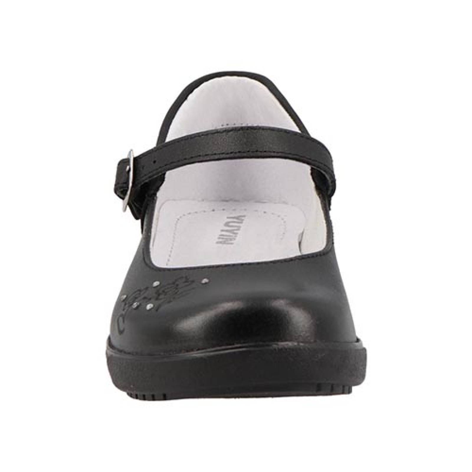Zapato Escolar  Yuyin  22192 Para Niña Negro Talla 18 A 21.5