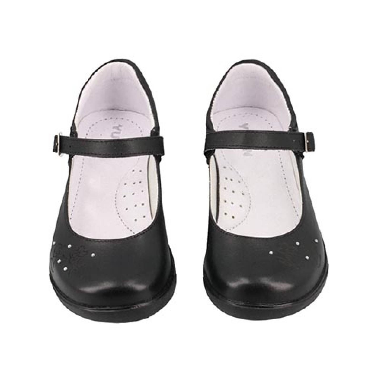 Zapato Escolar  Yuyin  22192 Para Niña Negro Talla 18 A 21.5