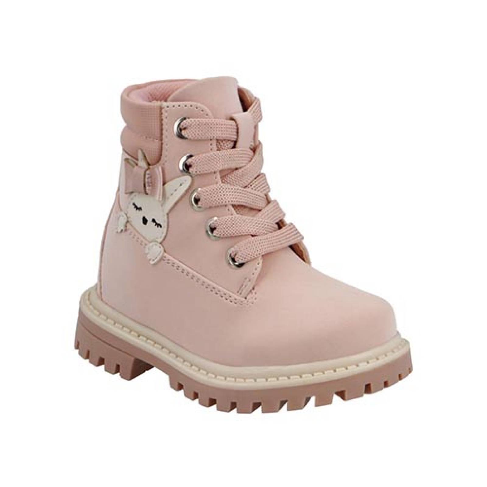 Bota Para Niña Color Rosa Lia Modelo 6161 Tallas 12 Al 14