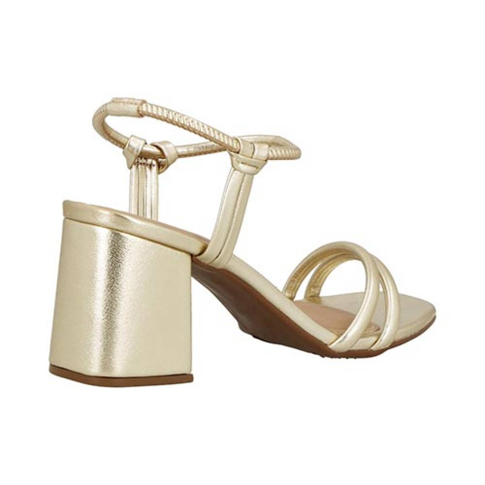 Sandalias De Tacon Ancho Beira Rio 843631 Dorado Zapato Mujer