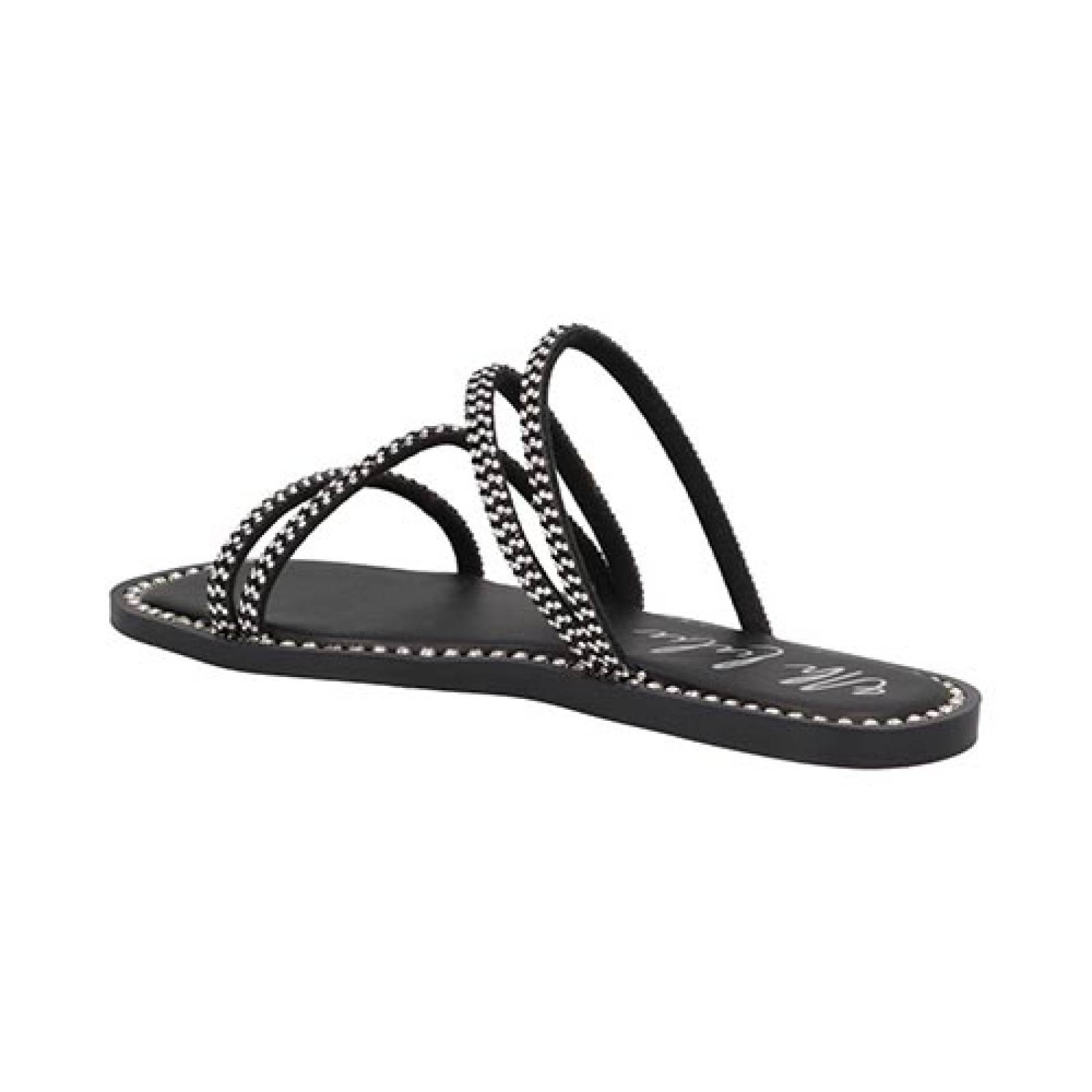 Sandalias UH LULU by EH! 1057 Mujer Sandalia Negro Piso Dama Casual Metedera Color Negro