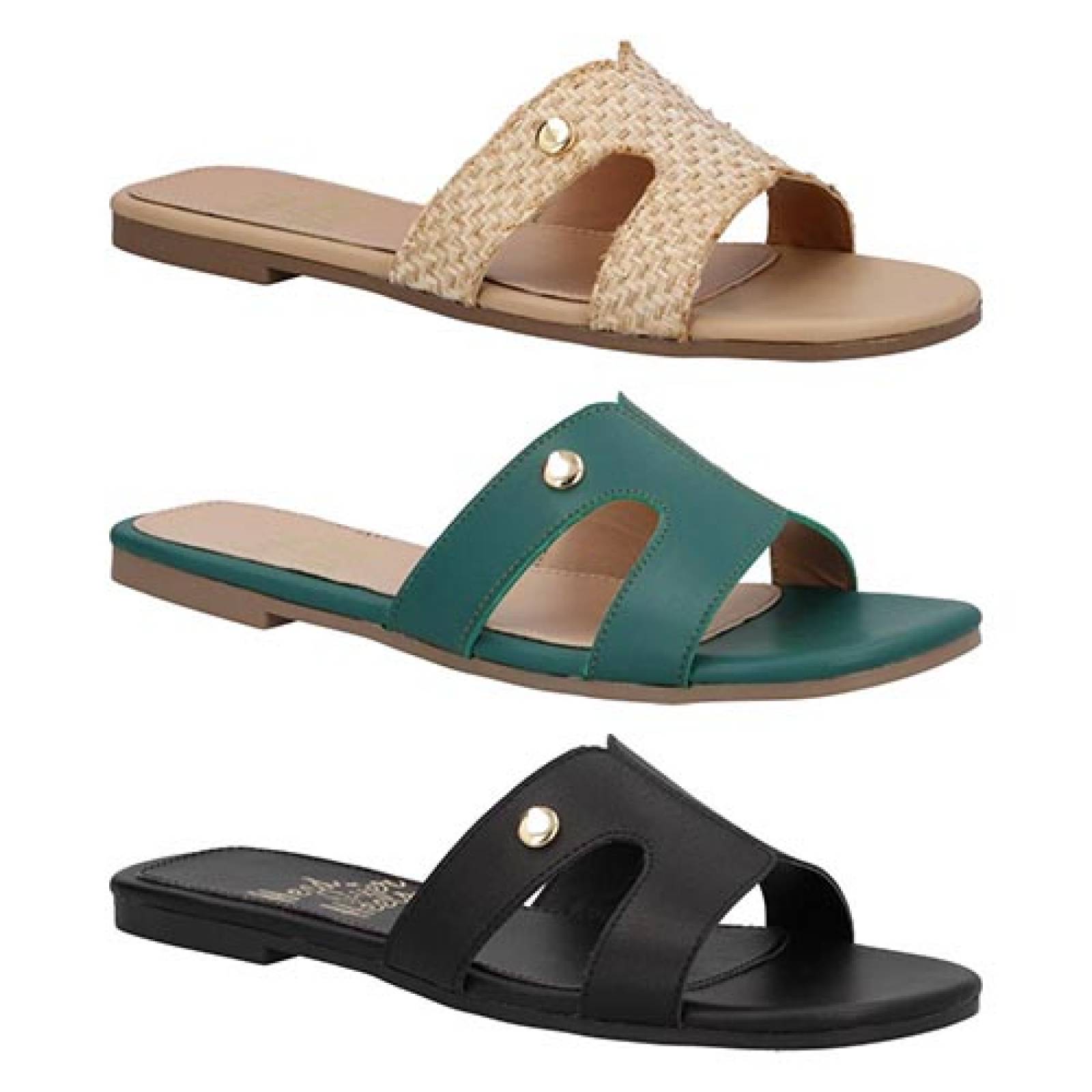 Sandalias 3pack HEAD OVER HEELS 1619 Dama Sandalia Piso Huarache Abierto