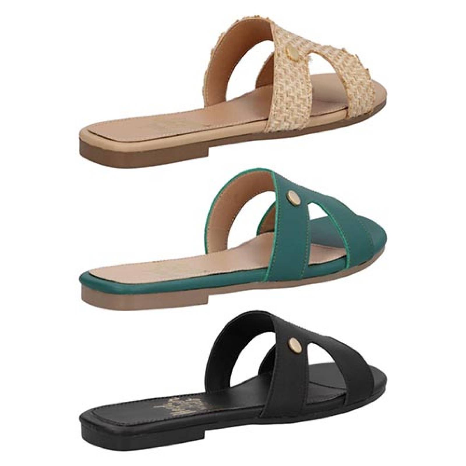 Sandalias 3pack HEAD OVER HEELS 1619 Dama Sandalia Piso Huarache Abierto