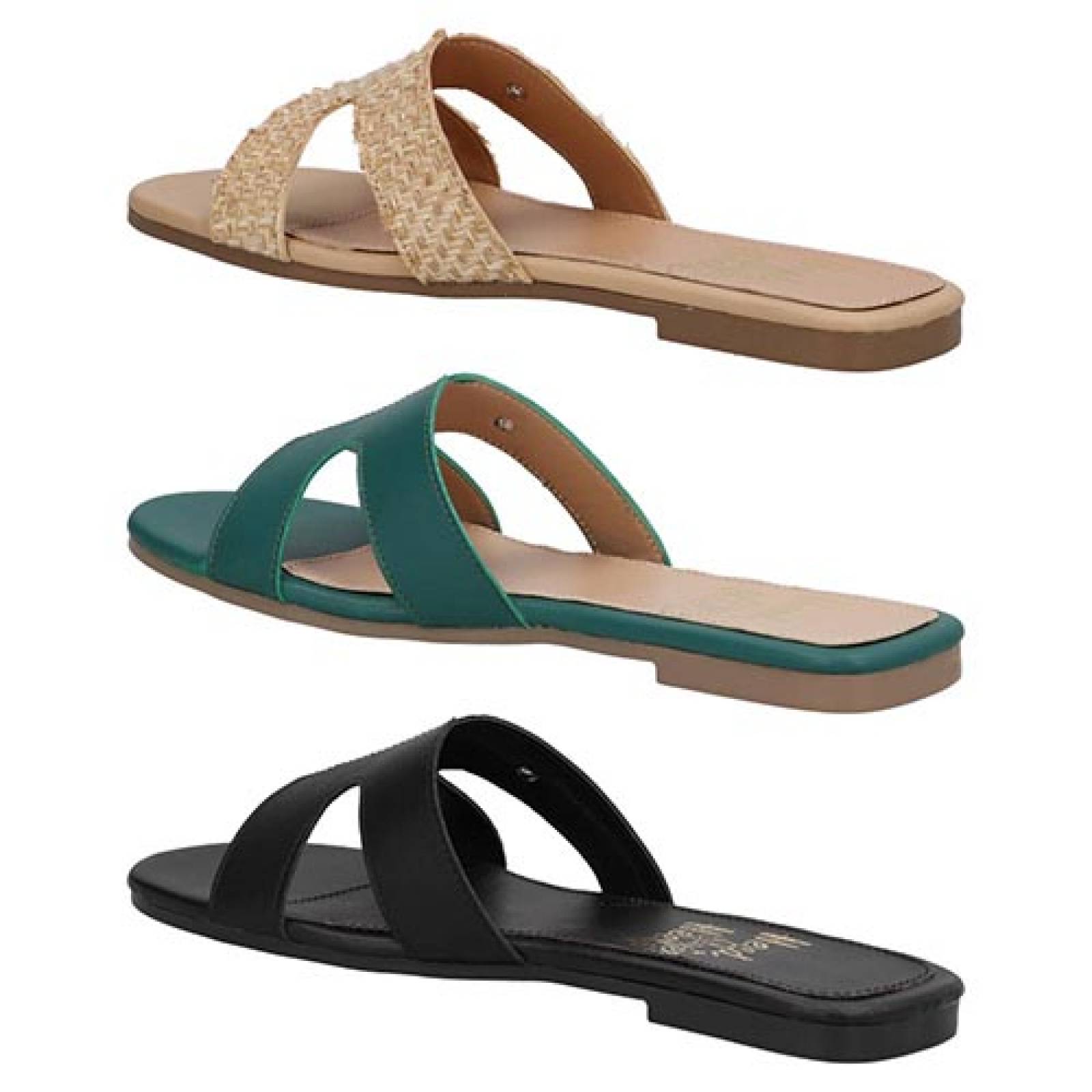 Sandalias 3pack HEAD OVER HEELS 1619 Dama Sandalia Piso Huarache Abierto