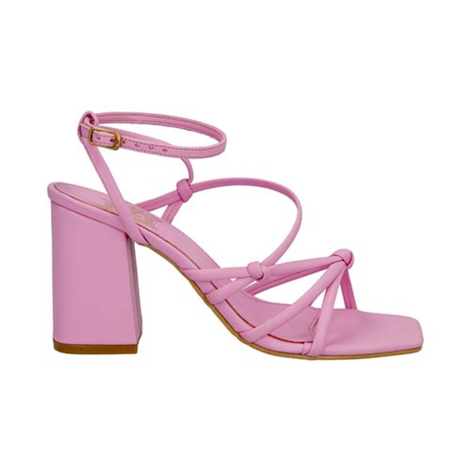 Zapatilla Tacon Ancho Bajo HEAD OVER HEELS 7703 Dama Abiero Casual Rosa