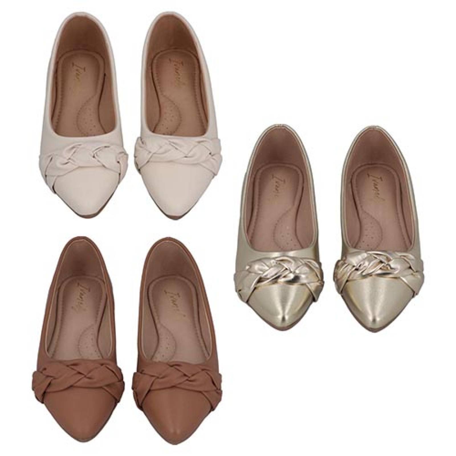 Zapatillas 3 Pack IVANELY 603 Dama con Plantilla Alcolchonada Comoda Casual Vestir Mujer