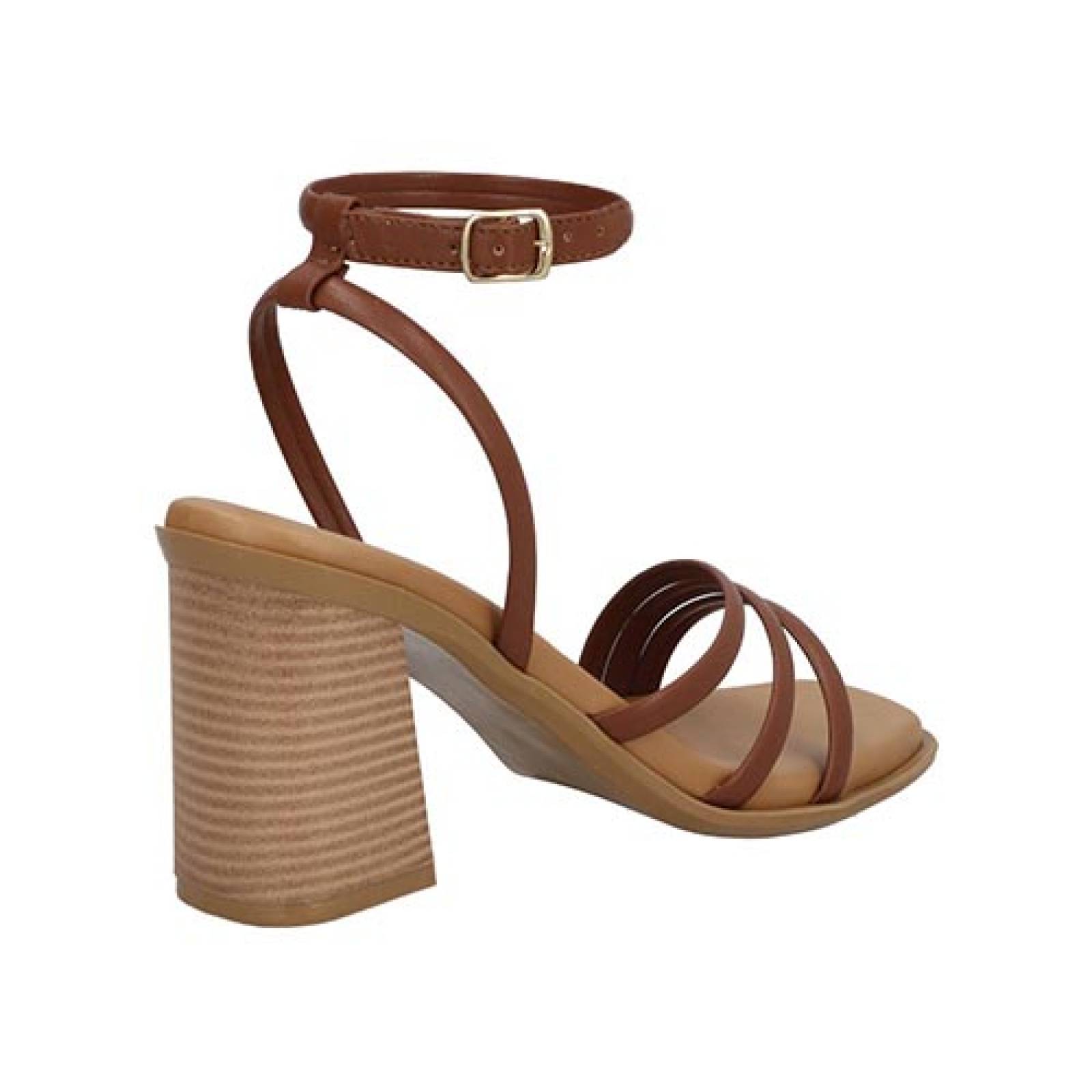 Zapatilla Mama Lola 95 Tacón Ancho Zapato Abierto Dama Cinta