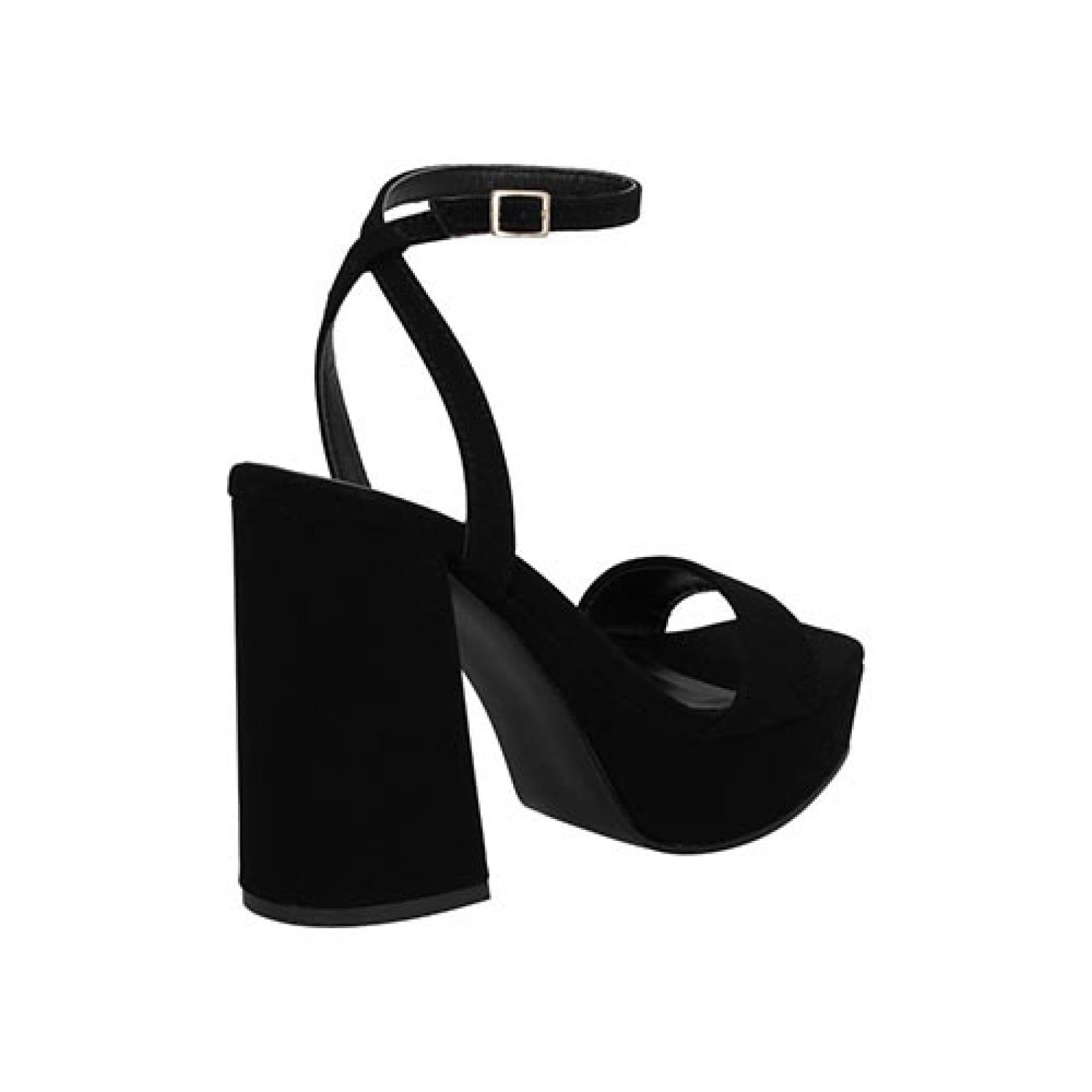 Zapato Tacón Ancho Abierto Miracol 9508 Para Dama Elegantes Color Negro Tallas 23 a 26 