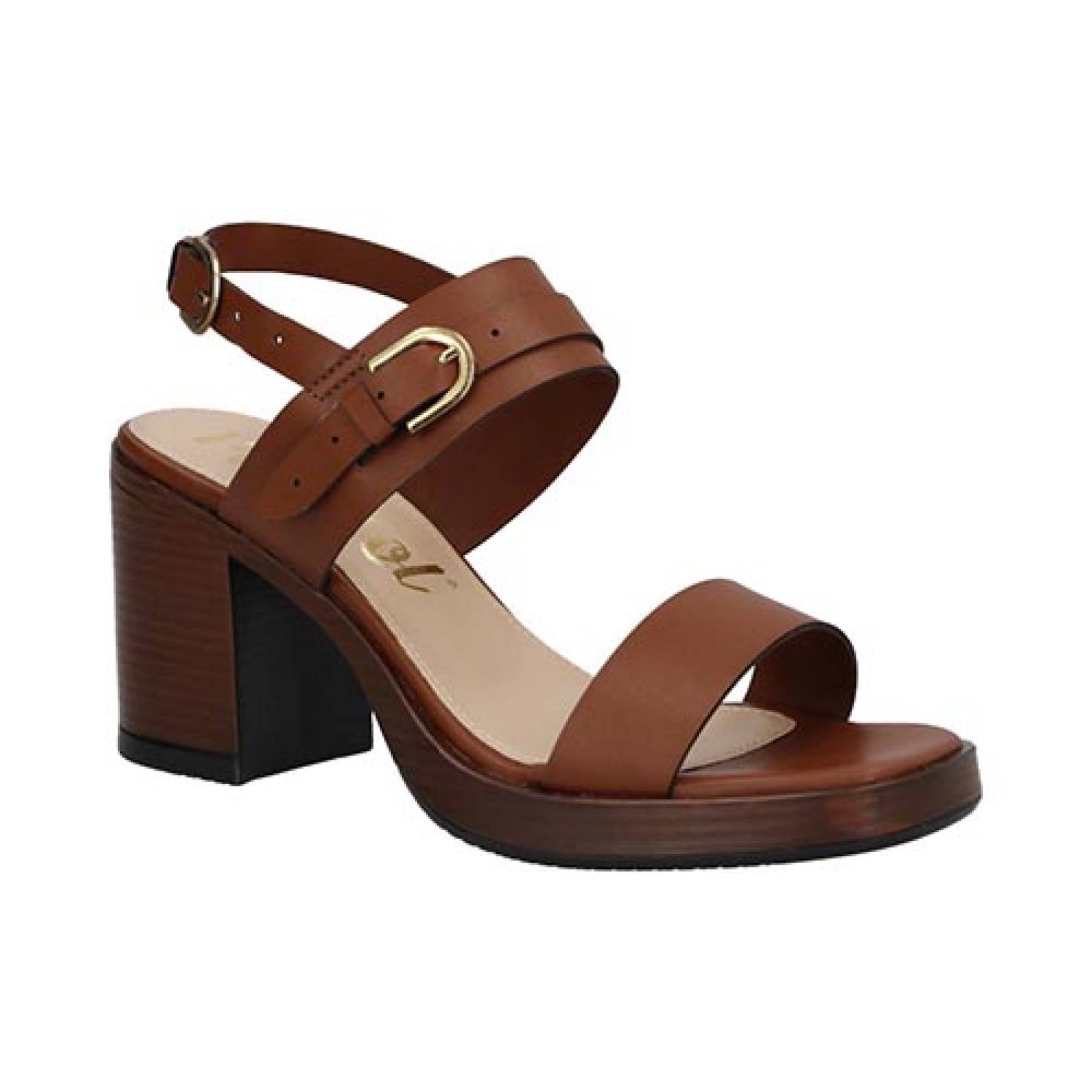 Sandalias Mama Lola 304 Tacón Ancho Alto Zapatos Casual Dama