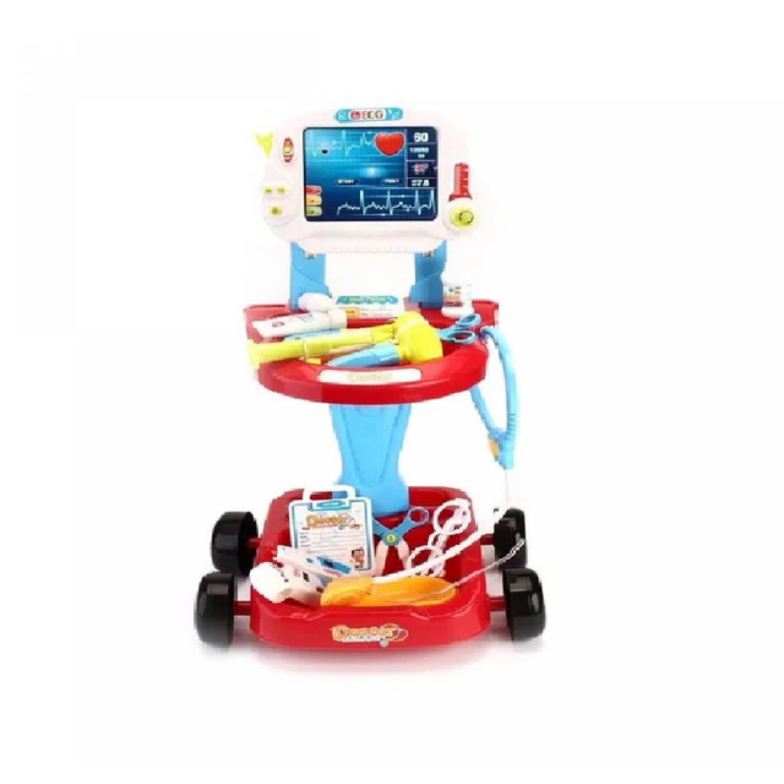 Juego Medico Carrito De Roll Niños 17pcs Juguetes Simulacion