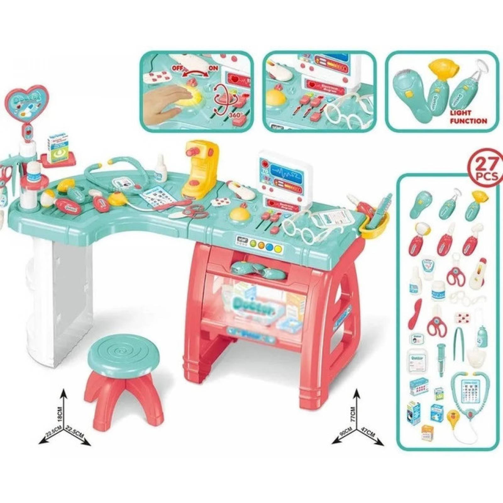 Kit Medico Escritorio Juguete Accesorio Doctor Niño Juguetes