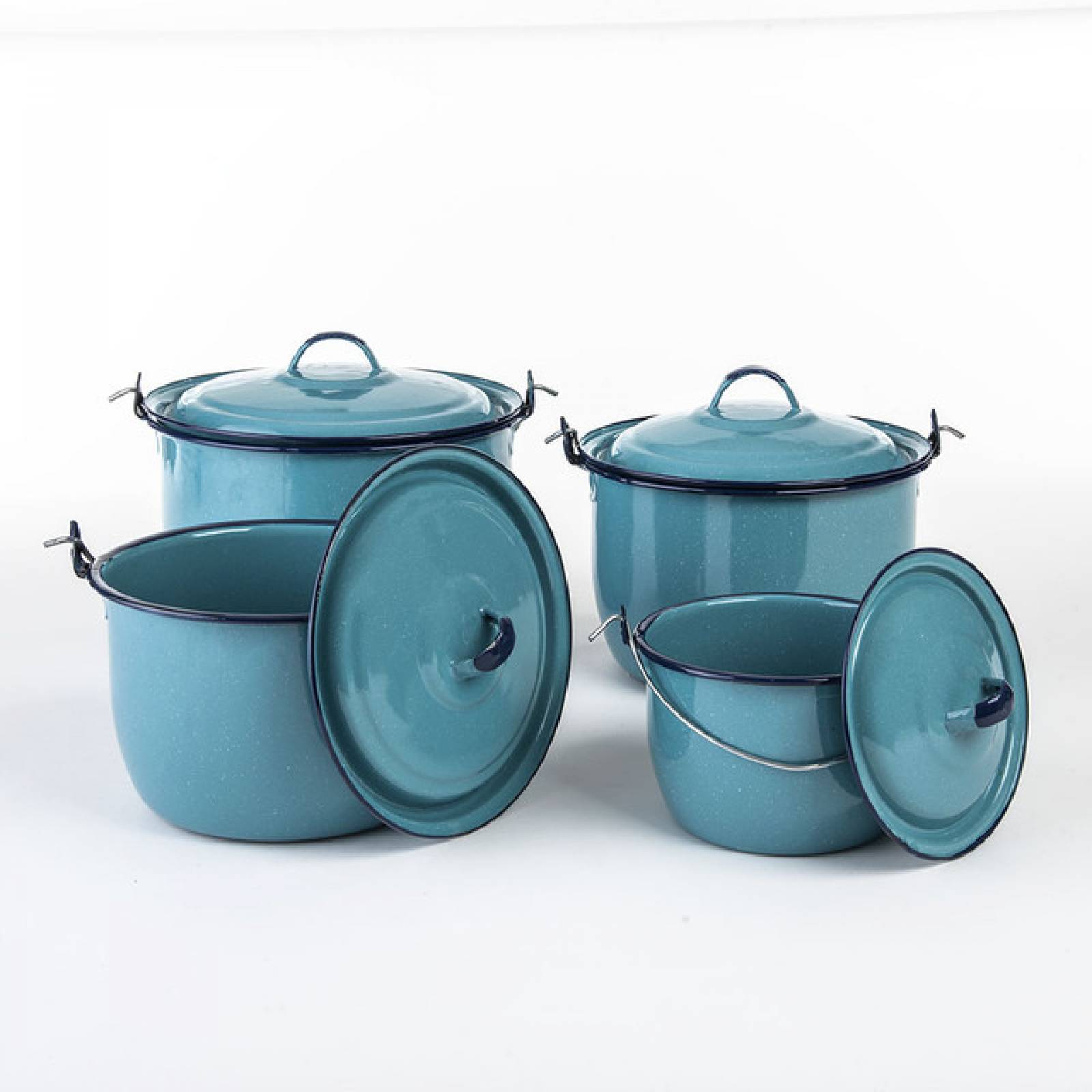 Juego De Ollas Greta 8 Pzs Peltre