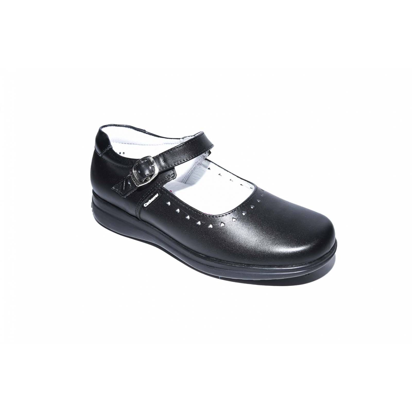 Zapato niña cachorros piel negro escolar 22/27