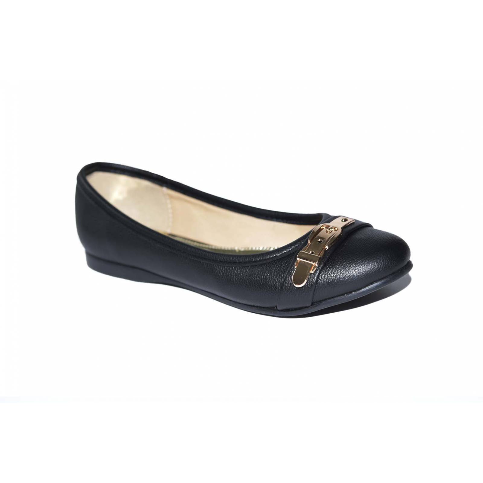 Zapato balerina dama negro casual moda 22/24