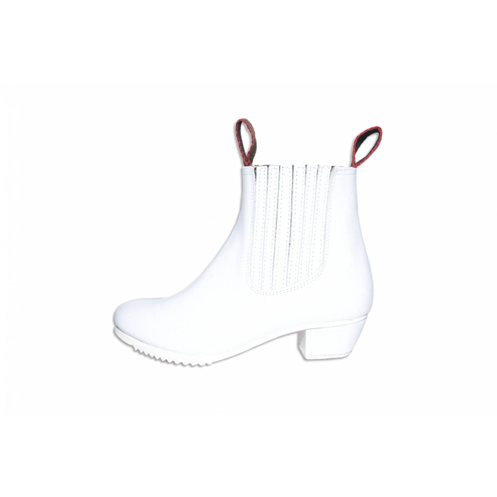 Botín caballero danza folklórica piel blanco