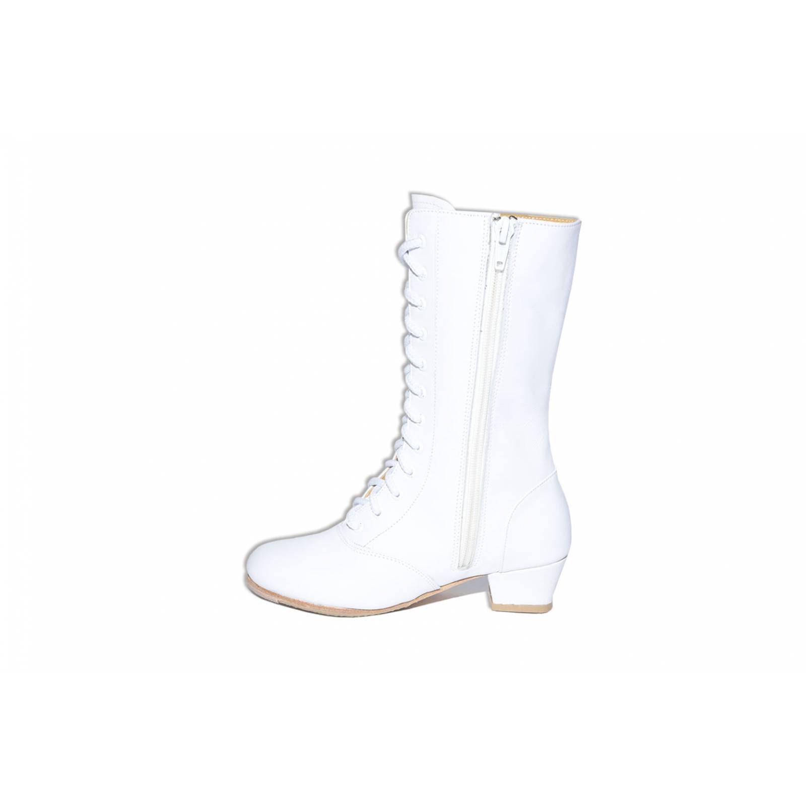 Bota adelita danza folklórica piel blanco 22/26