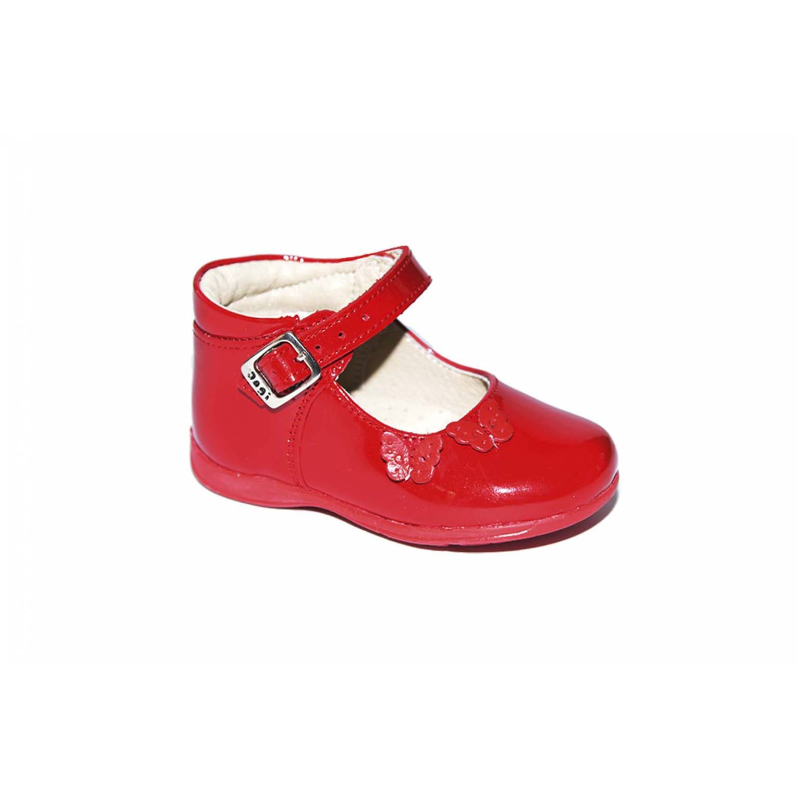 Zapato bebé niña dogi piel charol rojo arco 11/12