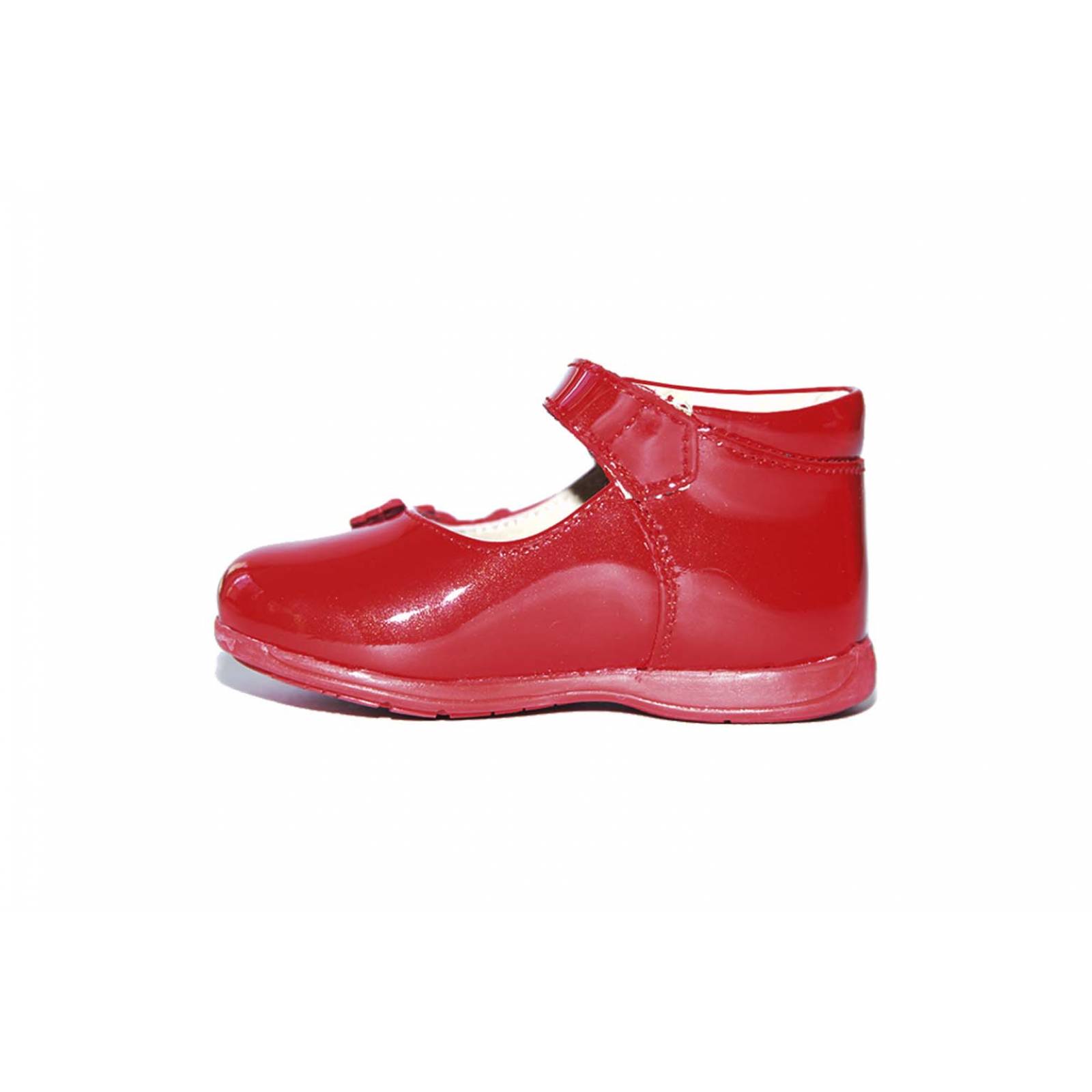 Zapato bebé niña dogi piel charol rojo arco 11/12