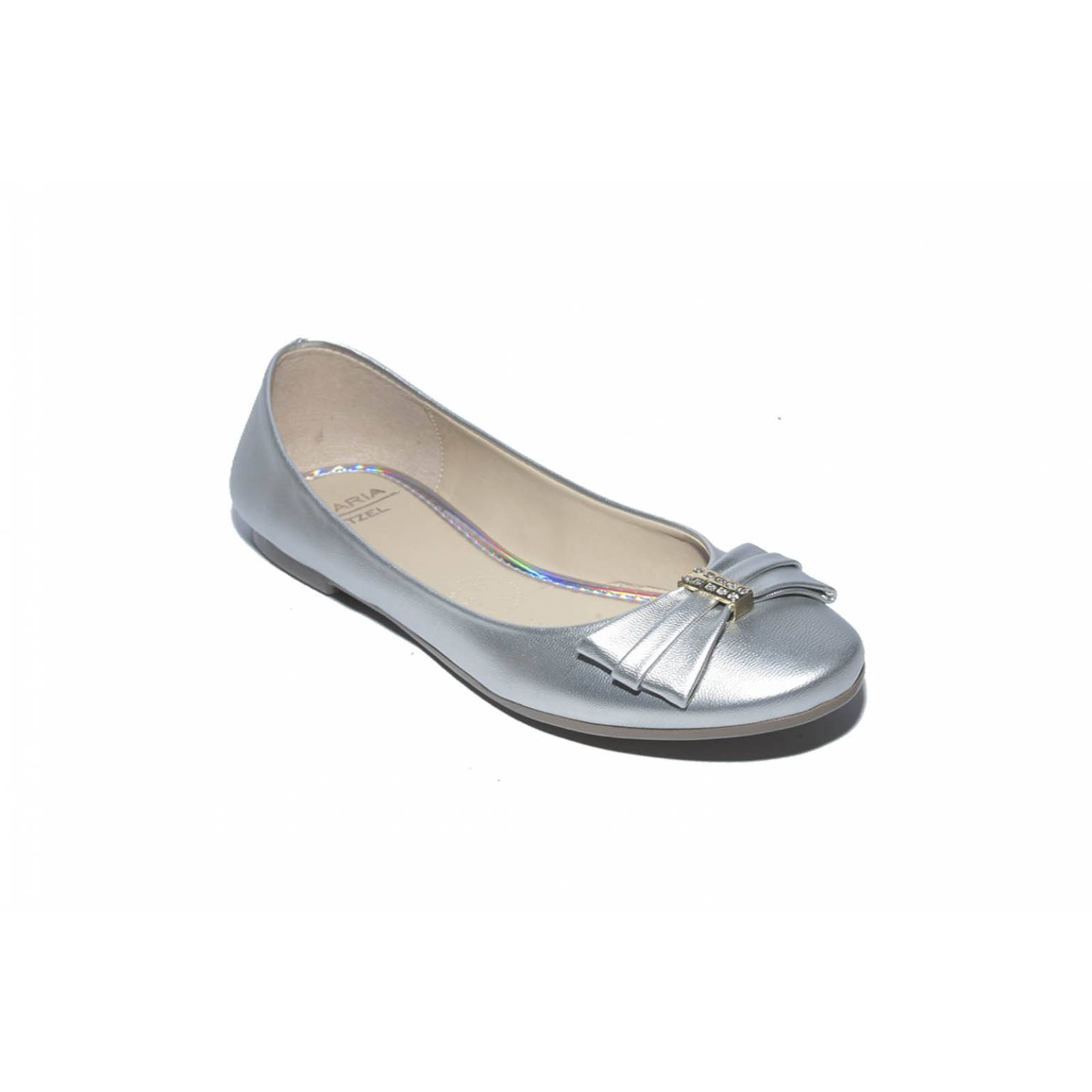 Zapato balerina dama plata fiesta casual 22/26