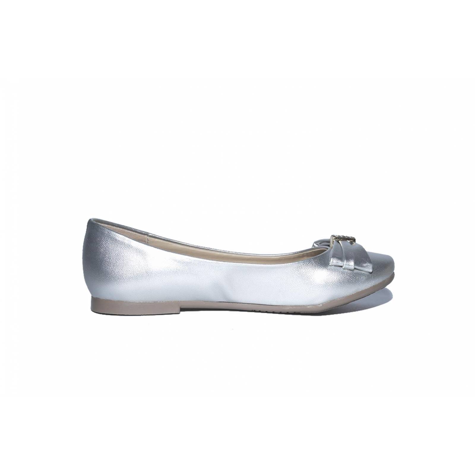 Zapato balerina dama plata fiesta casual 22/26
