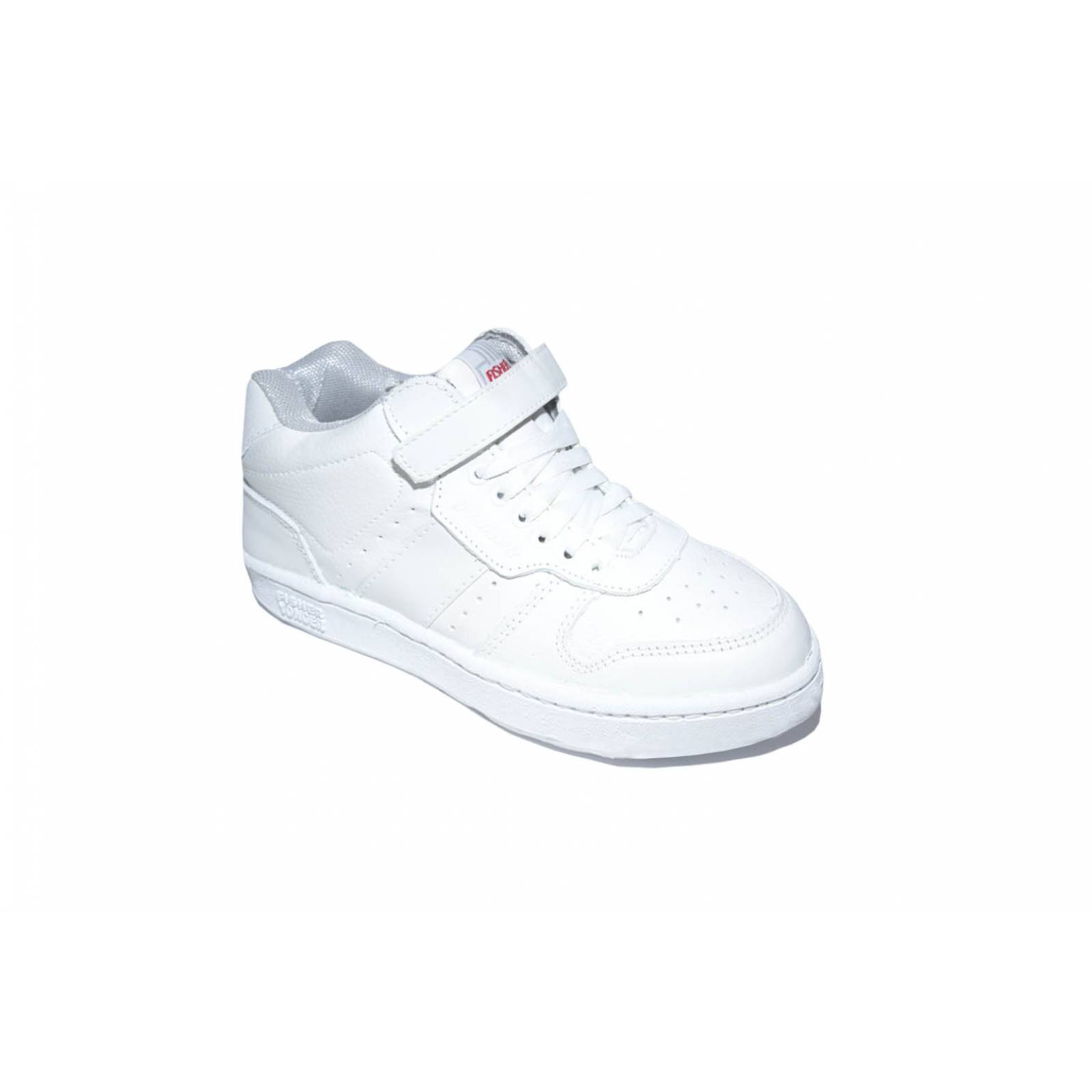 Tenis unise fisher&yonge piel blanco cosido 15/17-