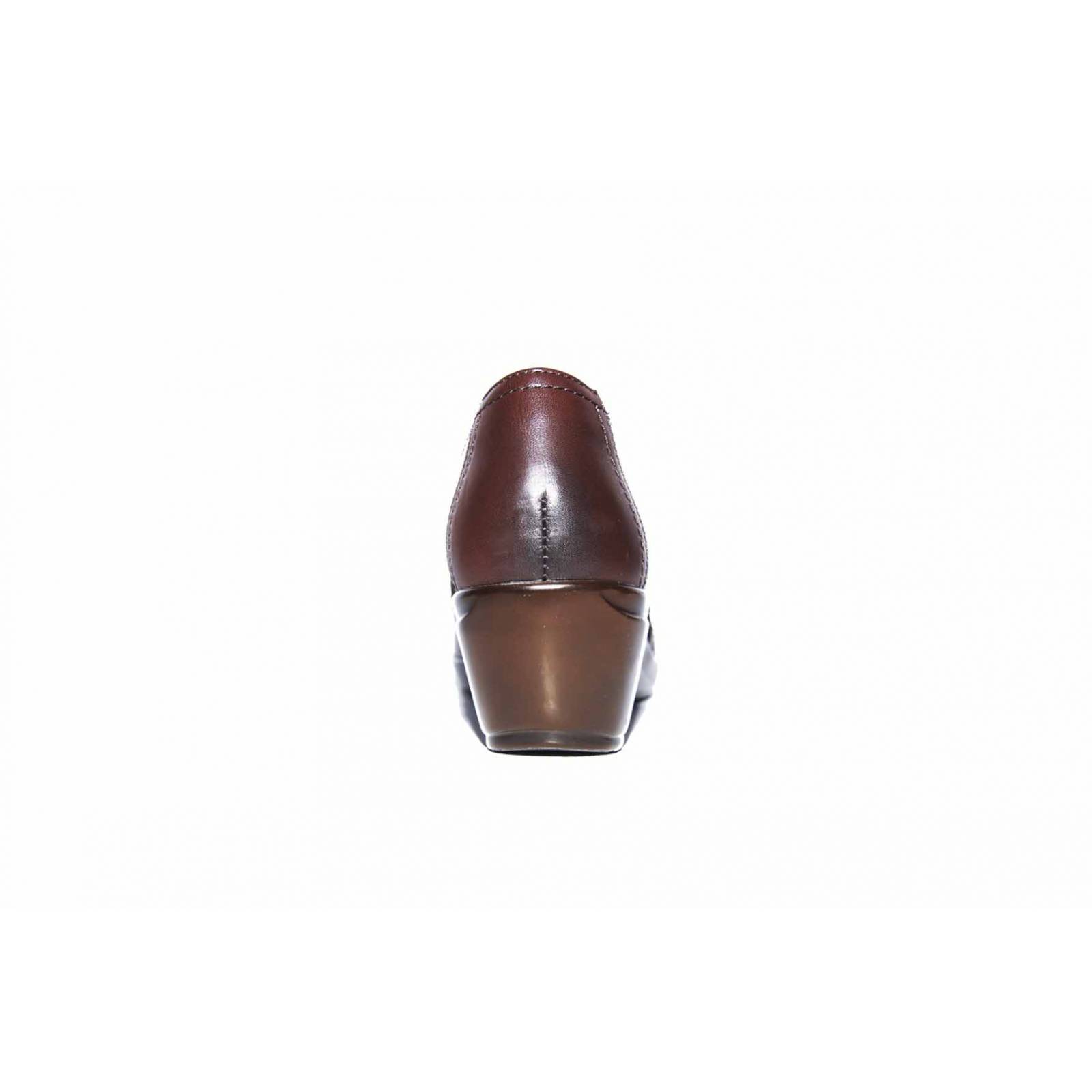 Zapato dama flexi 45211 piel café tacón cuña