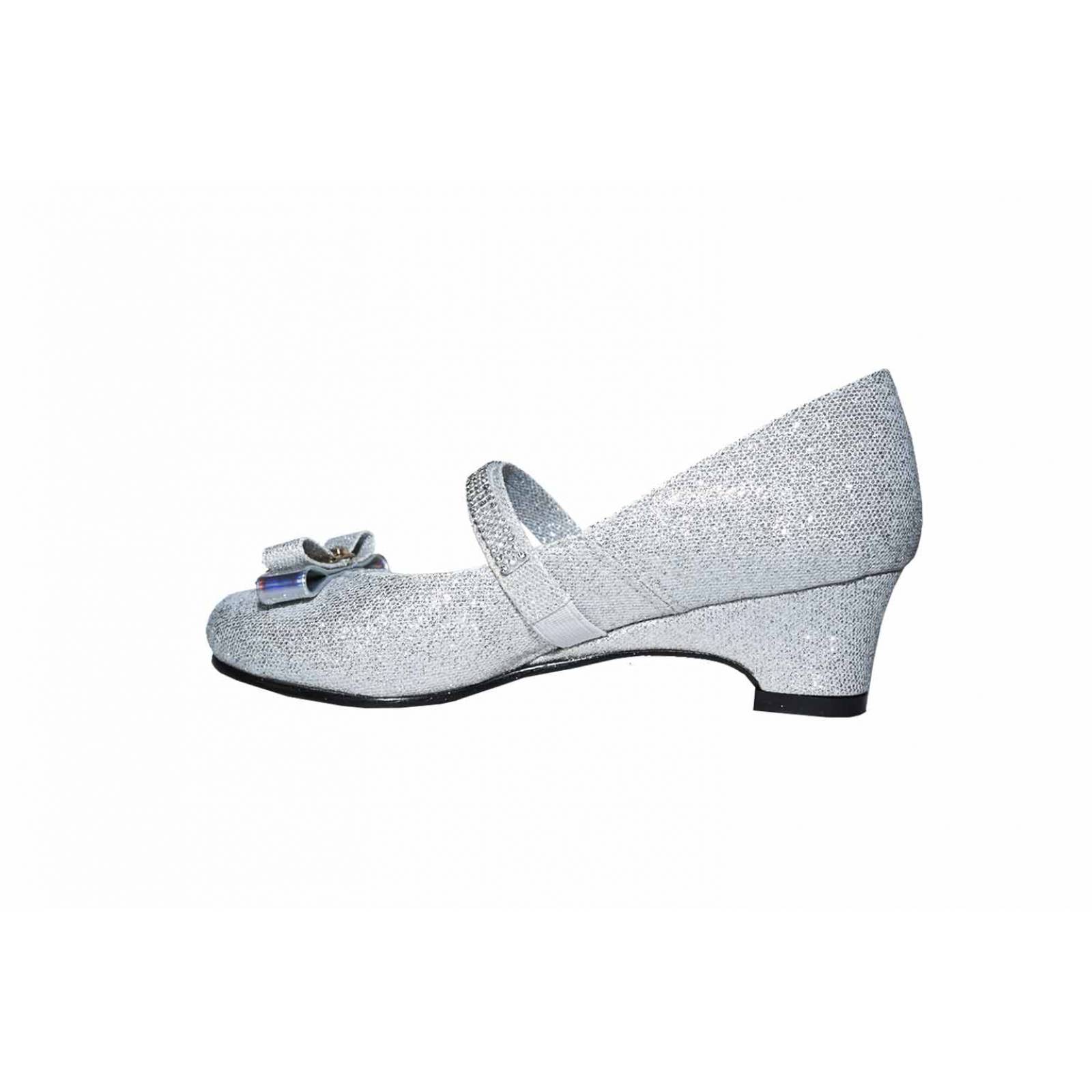 Zapato de fiesta niña plata tacón 18/21-