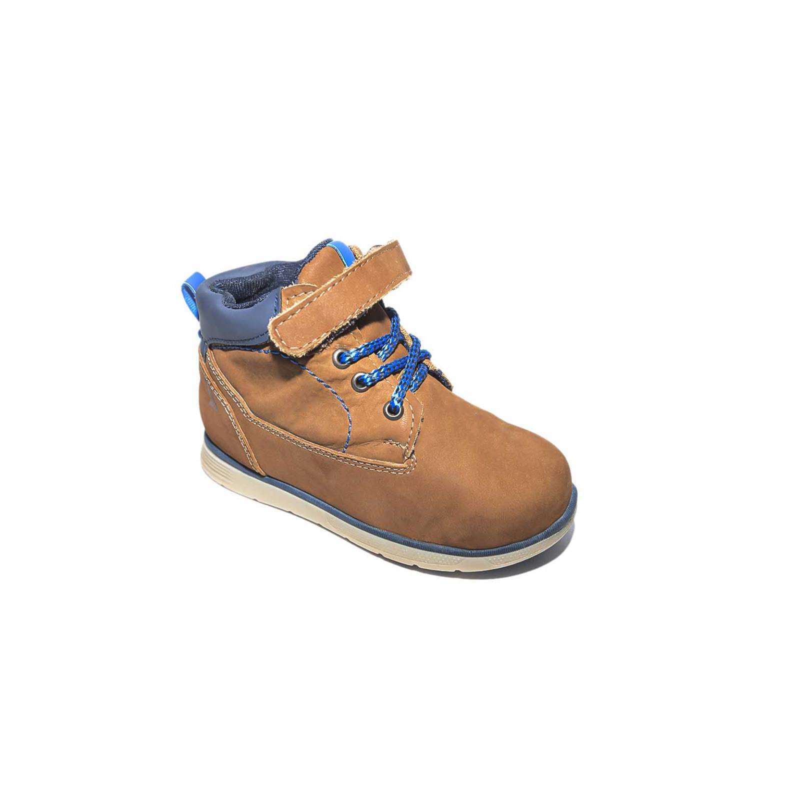 Zapato bota niño blasito piel nobuck café 12/14-