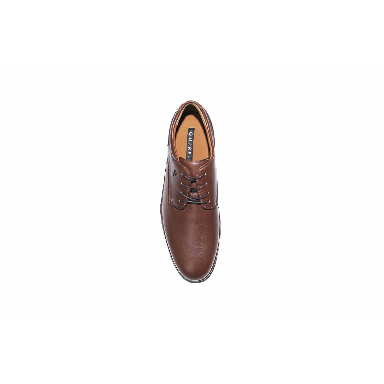 Zapato caballero quirelli 700701 piel borrego café vestir confortable