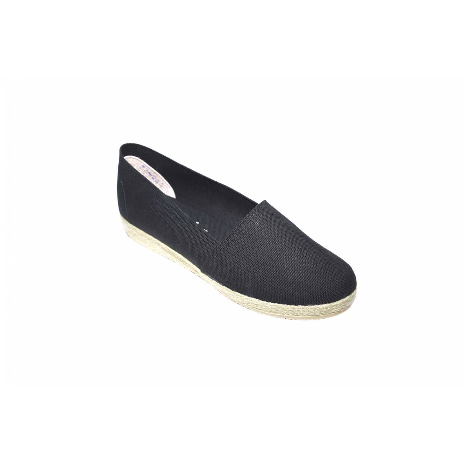 Zapato Dama Adr 233 Textil Negro Alpargata Moda Casual 