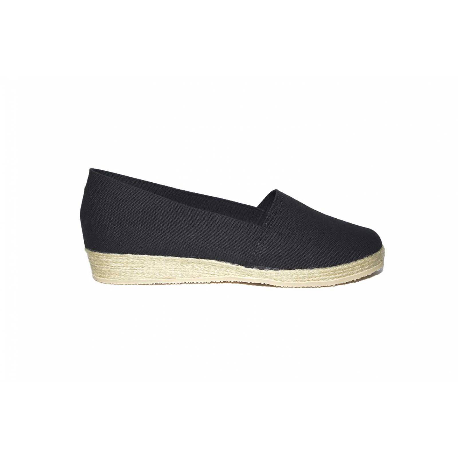 Zapato Dama Adr 233 Textil Negro Alpargata Moda Casual 