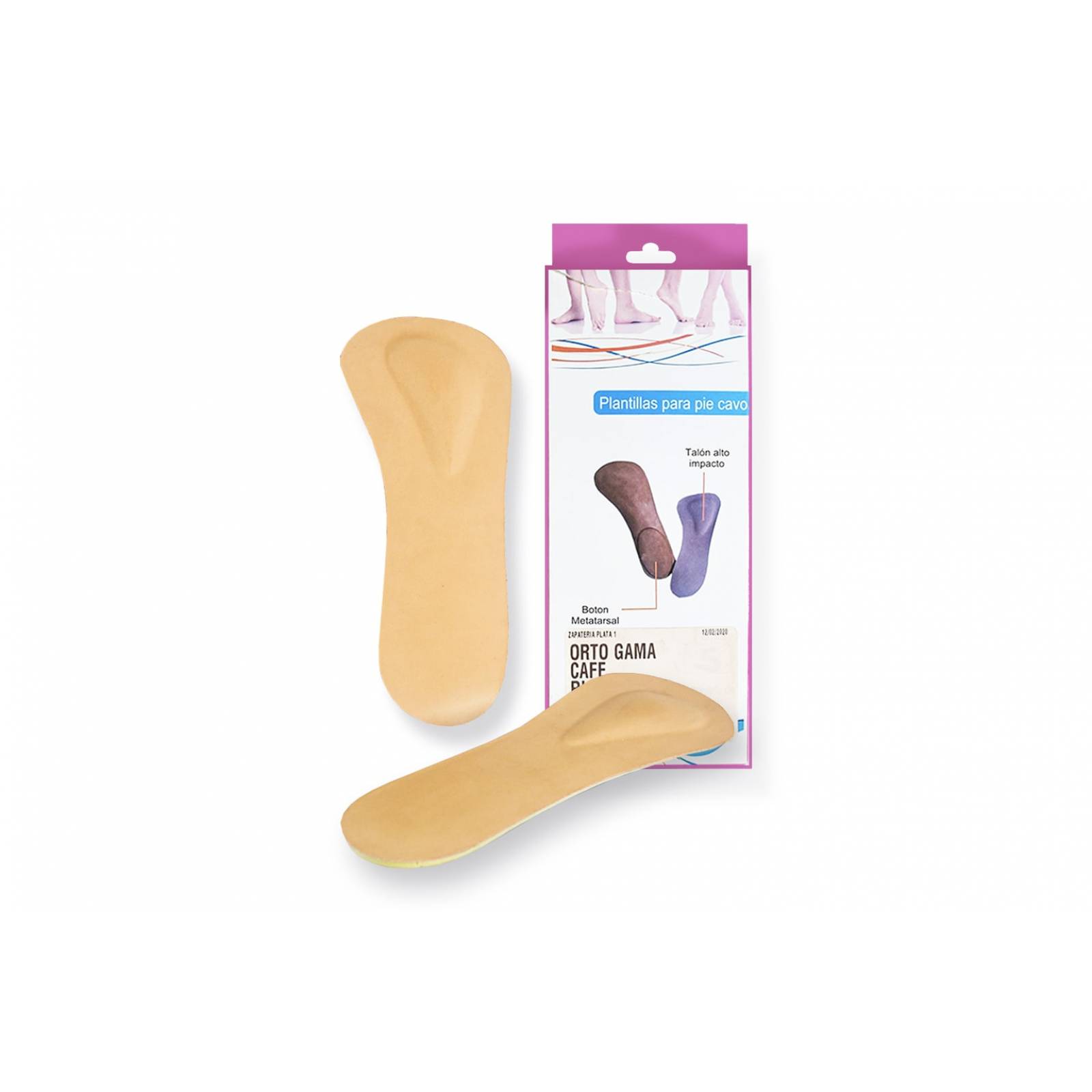 Plantilla Ortopédica Orto Gama Para Pie Cavo 22 al 27 