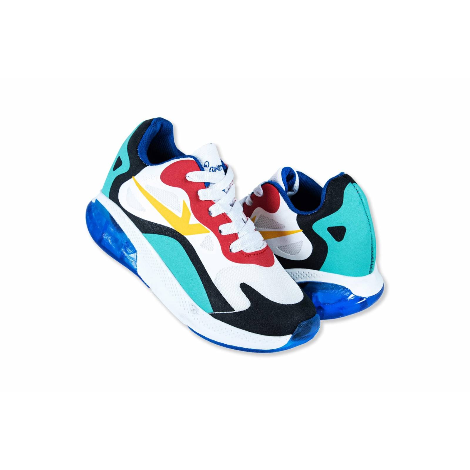 Tenis Unisex Caramel 725 Blanco Multicolor Moda Casual (18.0 - 21.5)