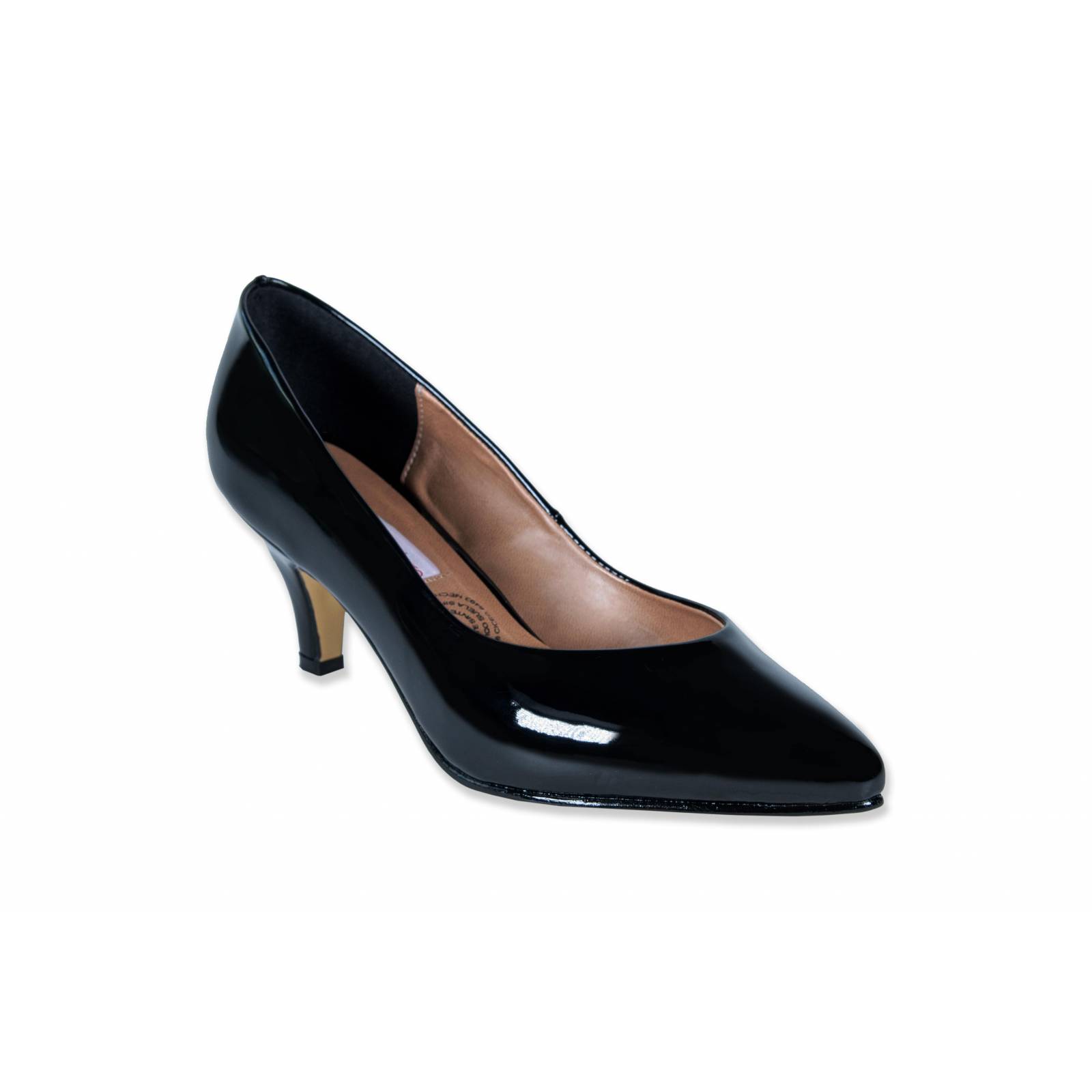 Zapatilla Dama Silvia 6007 Charol Negro Elegante 22 al 26
