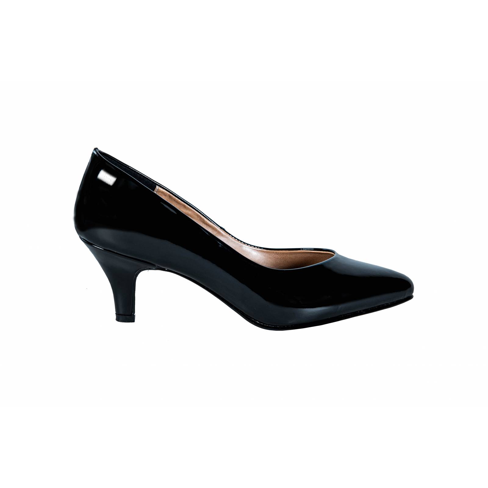 Zapatilla Dama Silvia 6007 Charol Negro Elegante 22 al 26
