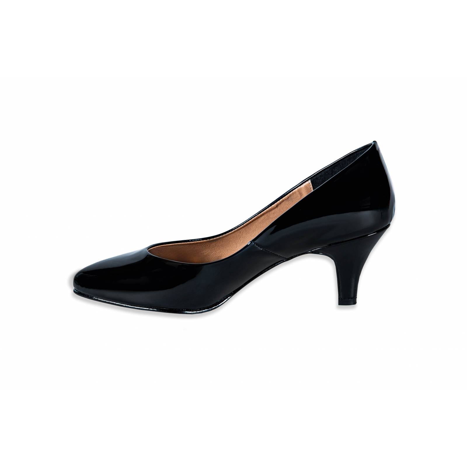 Zapatilla Dama Silvia 6007 Charol Negro Elegante 22 al 26