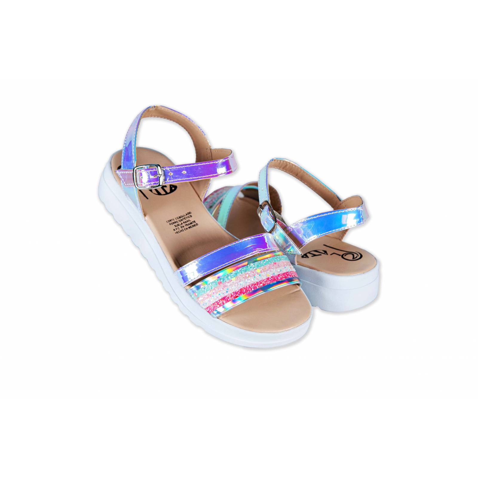 Sandalia Niña Dama Mancera 2207 Multicolor Moda Casual